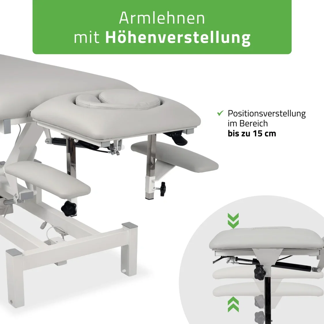 Elektrische Therapieliege FORTIS 5 ERGO plus | 5 Segmente | Hand- & Fußsteuerung