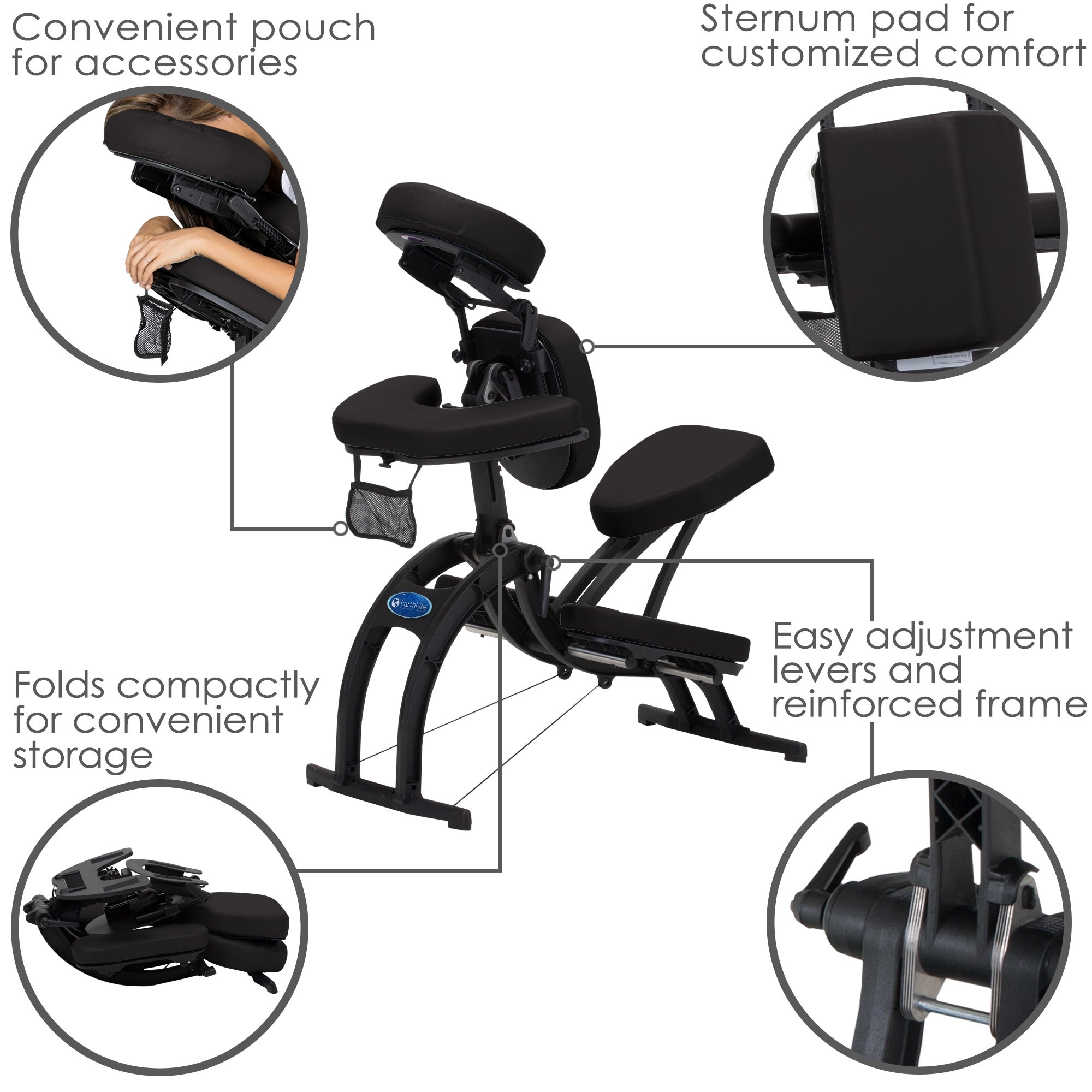 Earthlite Avila II massage chair foldable