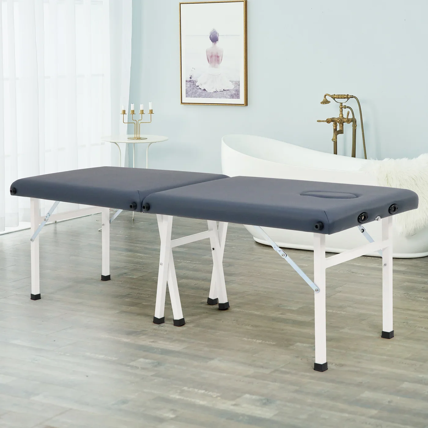 Master Massage Harmon Lightweight Portable Massage Table – 61 cm, Royal Blue