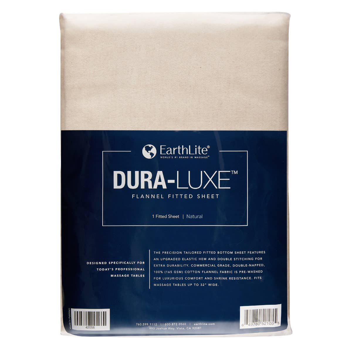 flannel-fitted-sheet-natur-EL Flanell Spannbezug Massageliege DURALUXE | 3er Pack