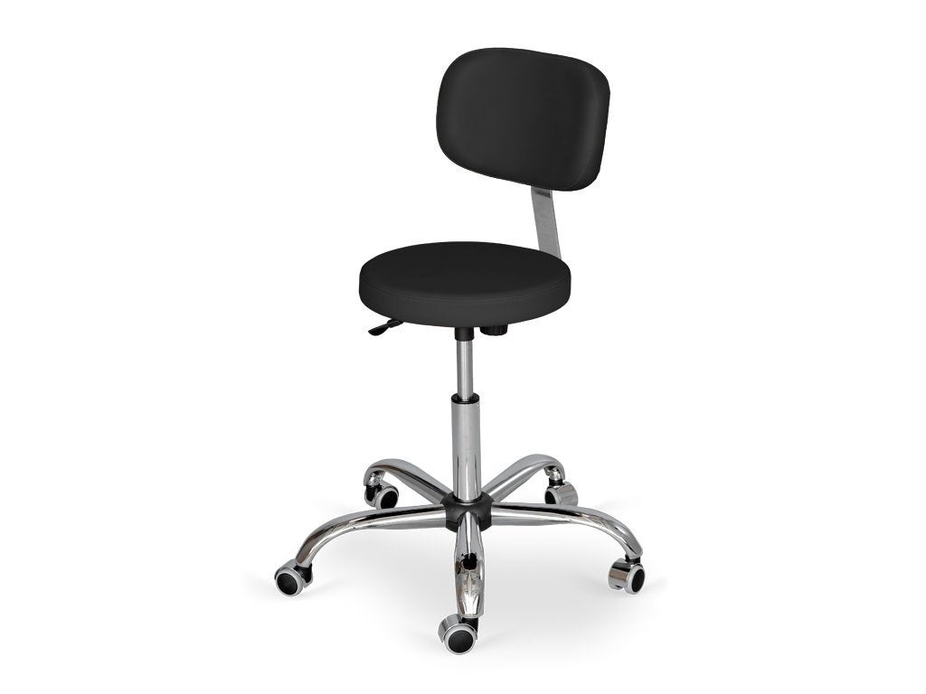 HABYS-Rollhocker-mit-Rueckenlehne-Stella-Pro-schwarz HABYS Rollhocker mit Lehne STELLA PRO