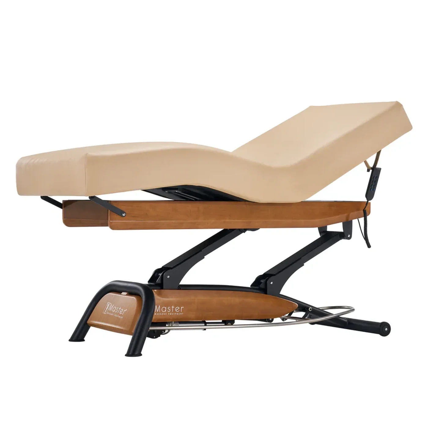 Master Massage Atlas Deluxe Electric Spa Bed | Extra-Wide Salon & Treatment Couch, Cream/Oak