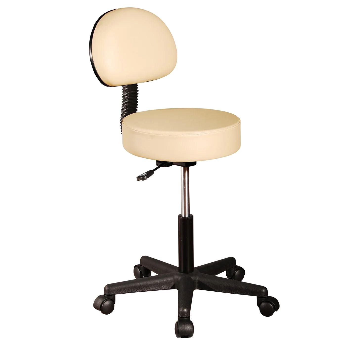 Ergonomic Rolling Stool with Backrest