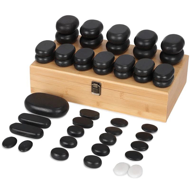 HABYS Hot Stone Massagestein -Set 45-teilig professional