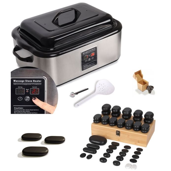 Hot-Stone-Starter_PLUS-005 HotStones Set - STARTER PRO mit großem Wärmgerät