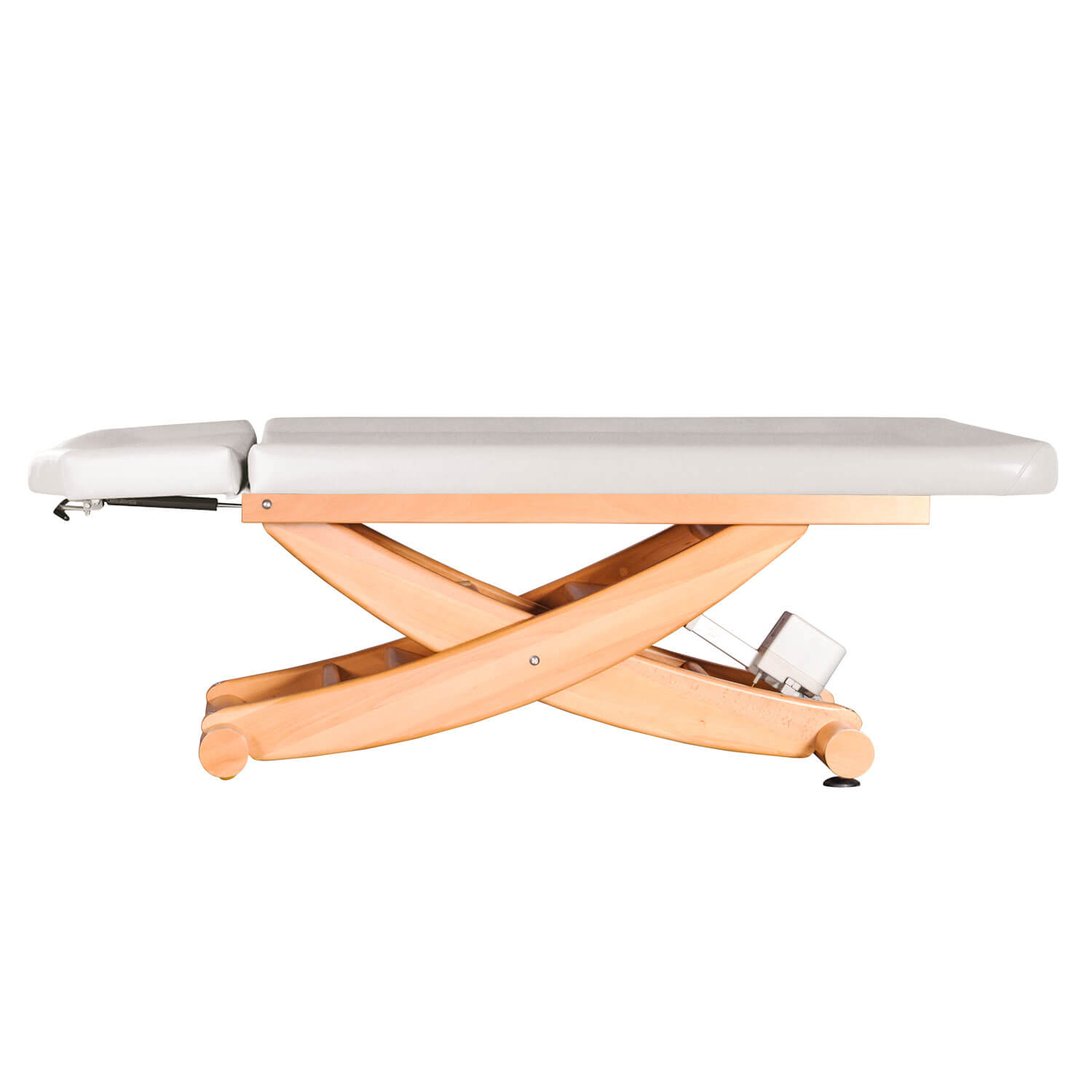 ayurvedaliege-2-teilig-havanna-color-blanco Ayurvedaliege HAVANNA mit stufenlos einstellbarem Shirodhara-Kopfteil | Bezugsfarbe PU-blanco