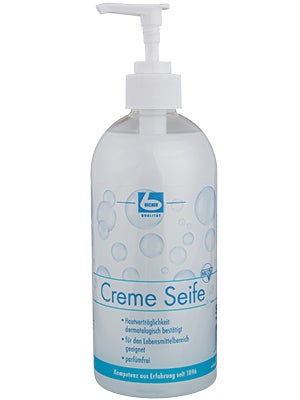 Creme Seife Pumpflasche ohne Parfüm 500 ml.