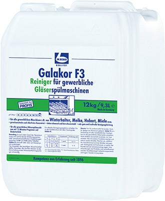 Galakor F3 Reiniger für gewerbliche Gläserspülmaschinen 12 Kg.