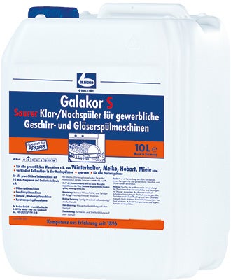 Galakor S Klar-/Nachspüler für gewerbliche Geschirrspülmaschinen 10 Liter