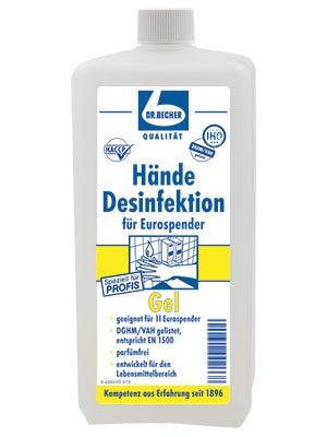 Hände Desinfektion Gel für Eurospender 1 Liter