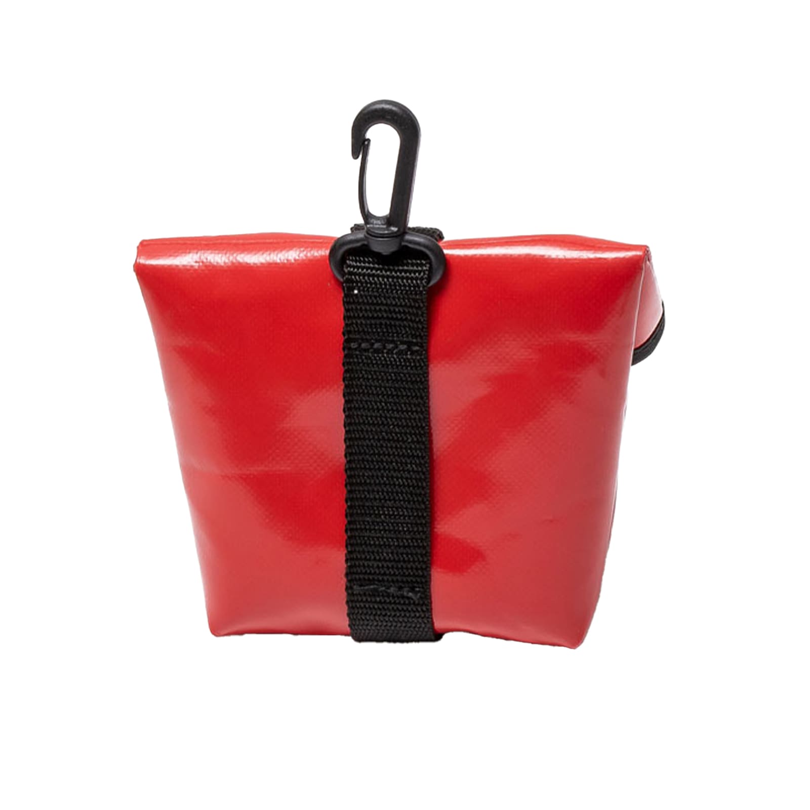 Roter Leckerlibeutel mit Gurt und Karabiner