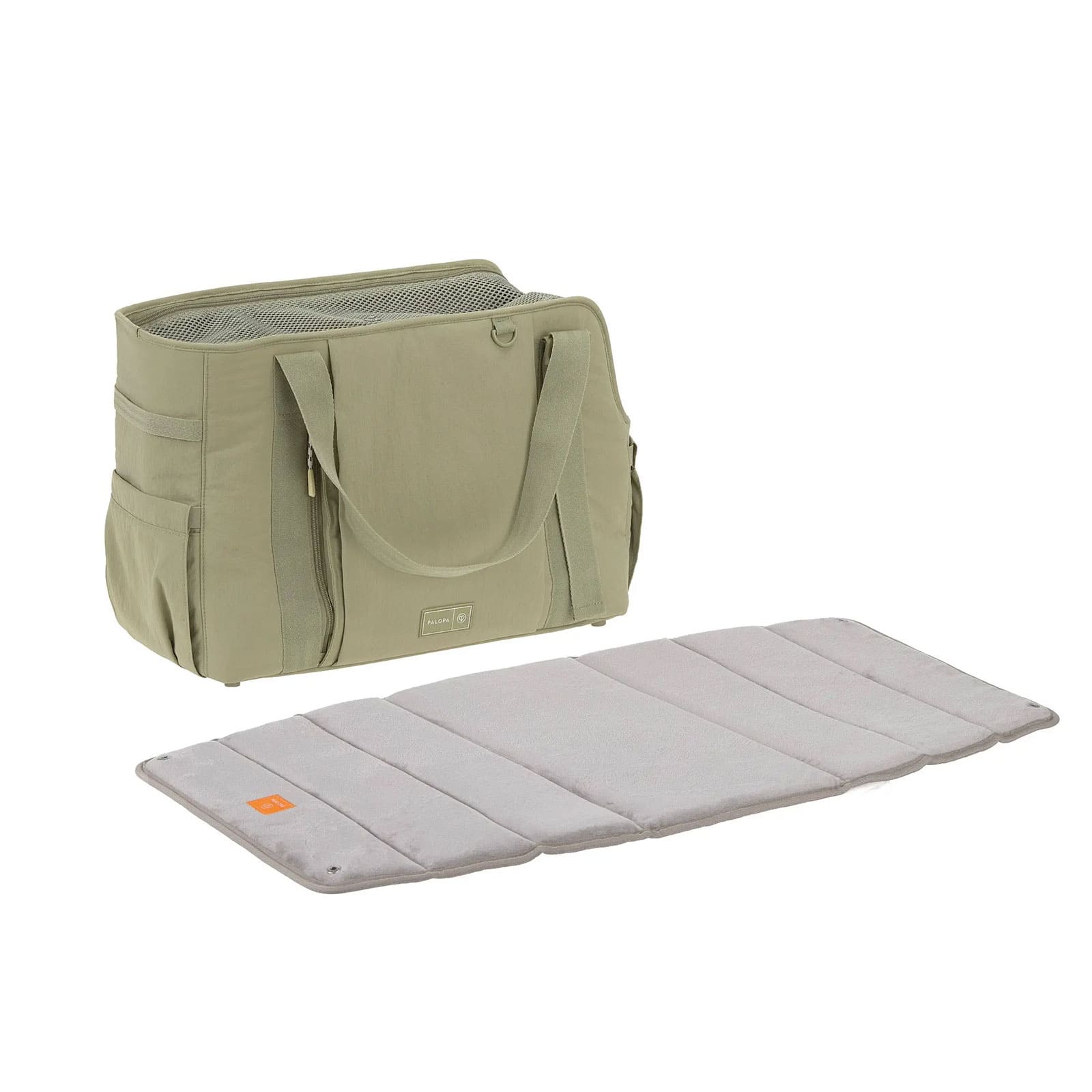 Leichte Hundetasche mit Netz in Olive