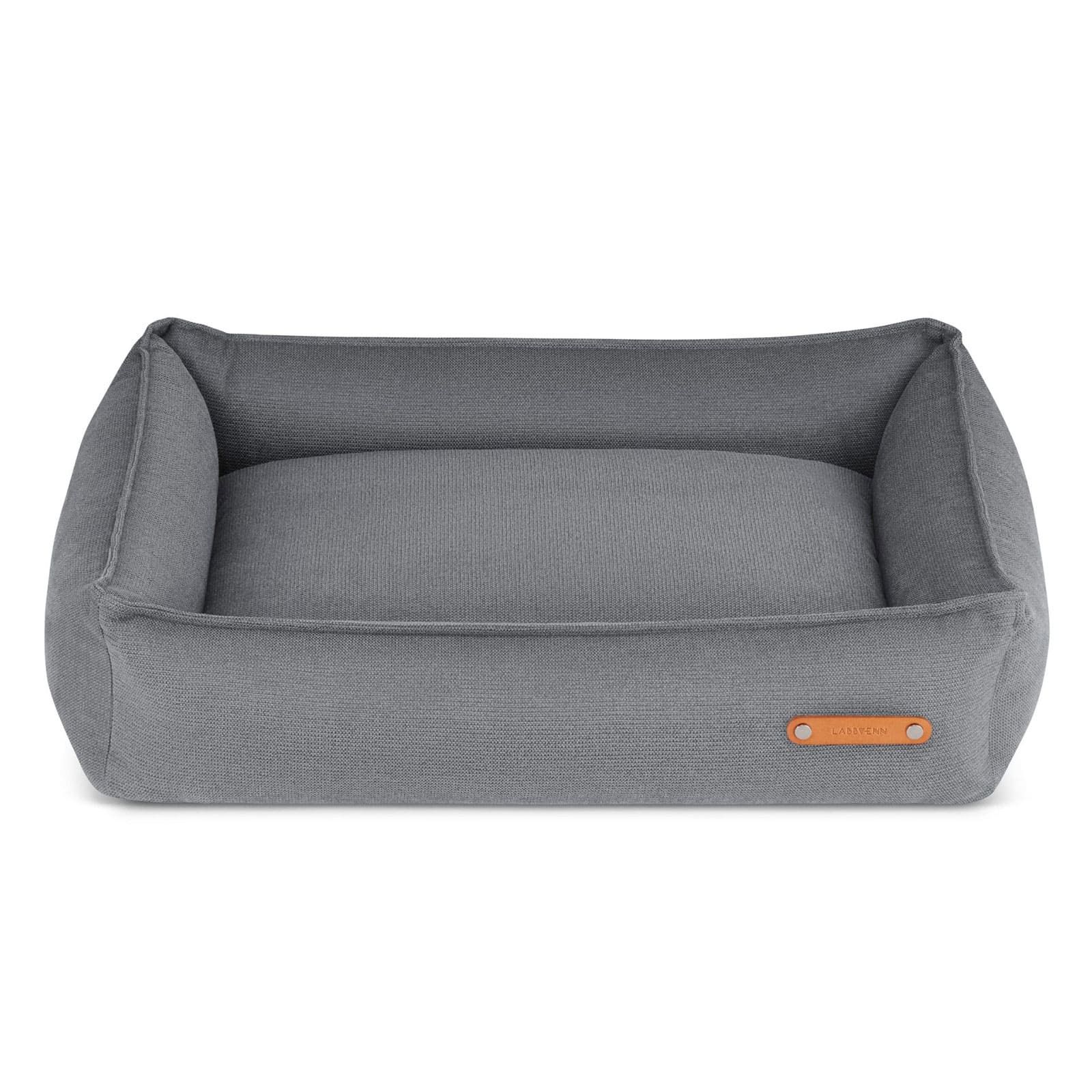 Hundebett mit Rand in Grau