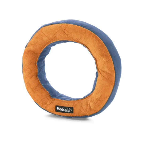 Ring Spielzeug für Hunde in Orange und Blau