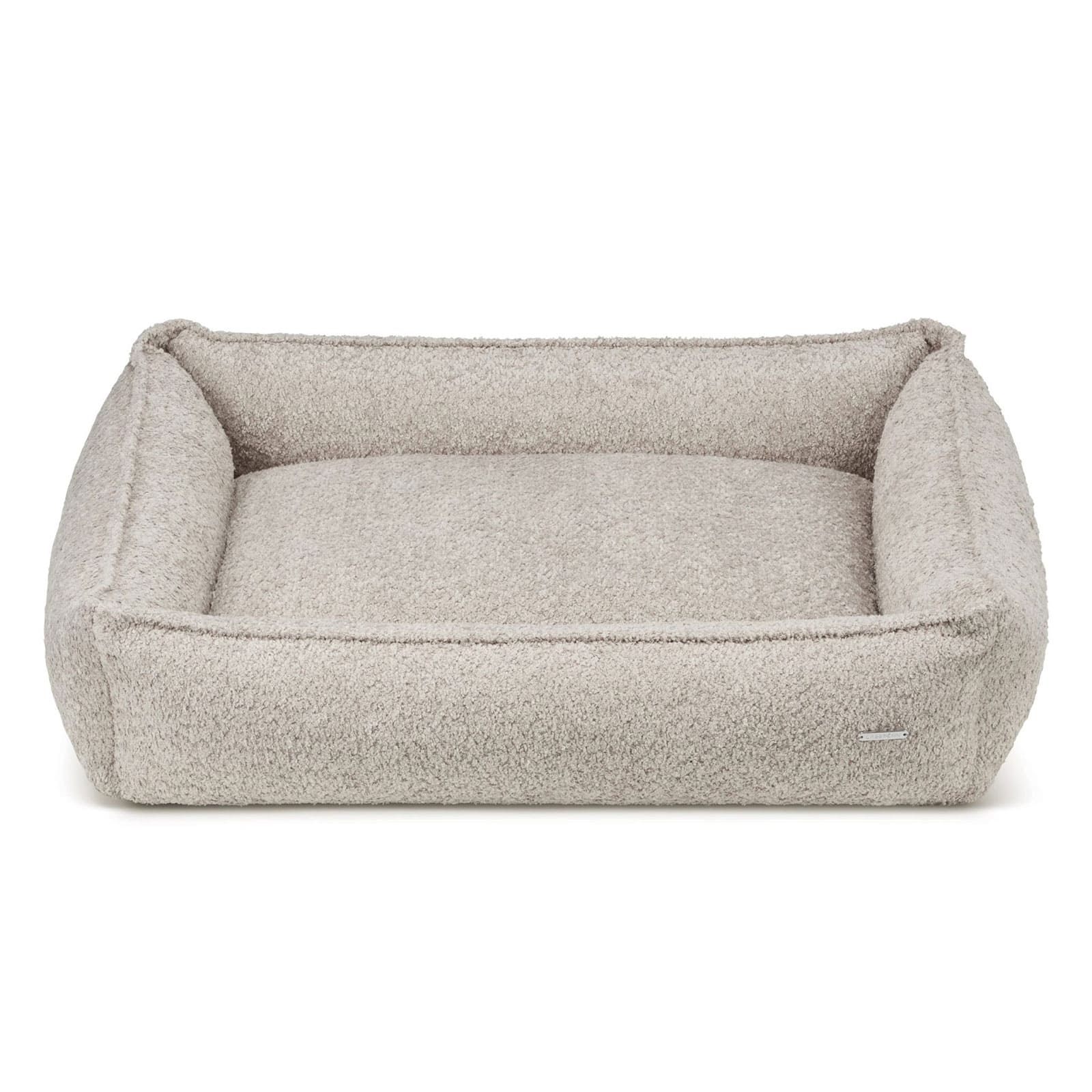 Hundebett mit Rand in hellem Beige