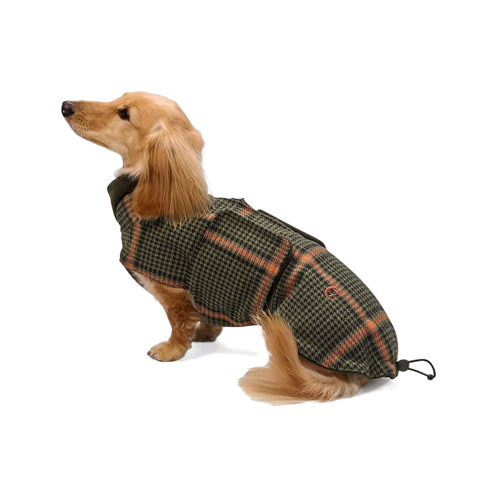 Dachshund Coat Brooklyn Flannel Tartan Green