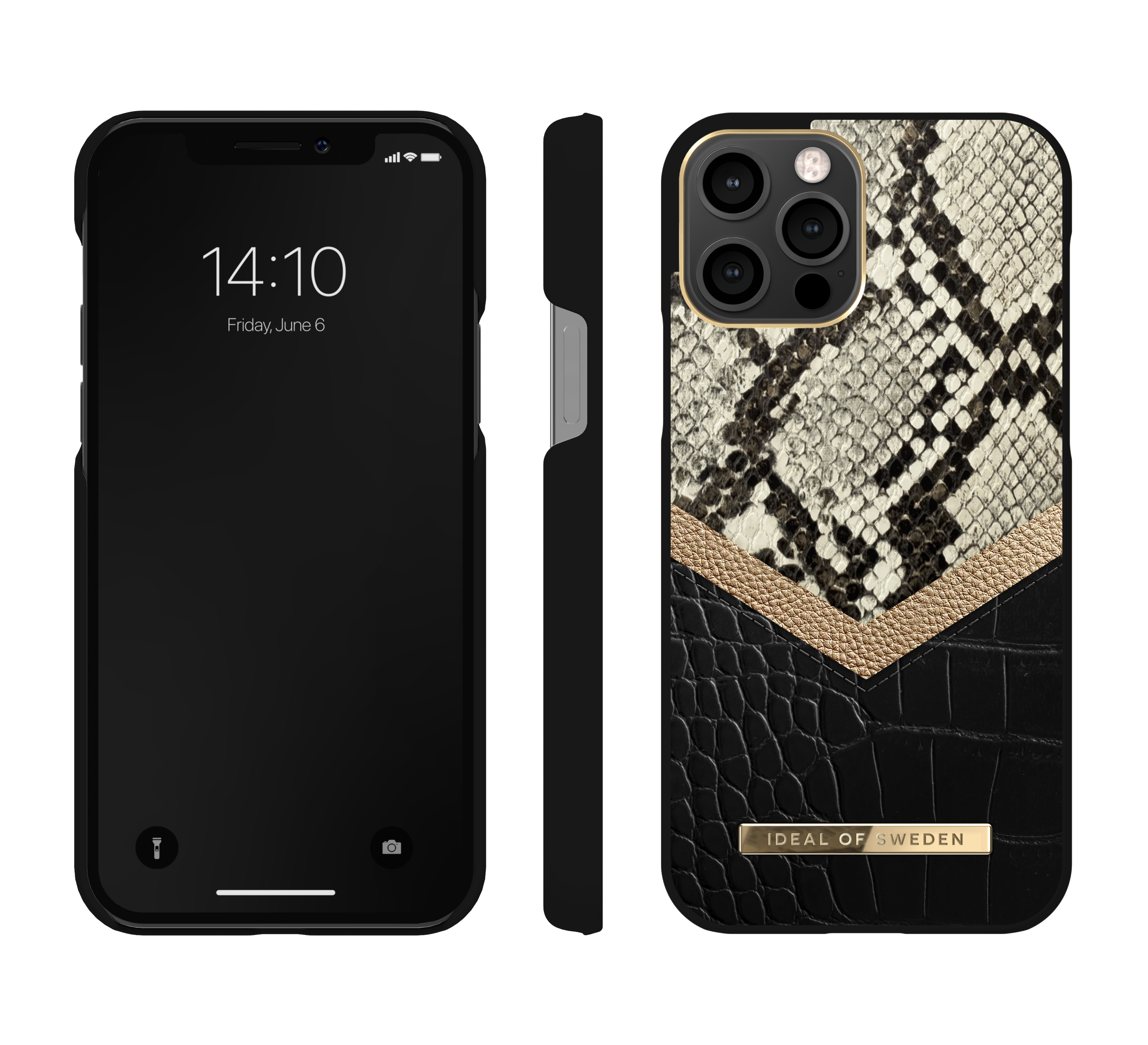 iDeal of Sweden iPhone 12/12 Pro Fashion back case midnight python