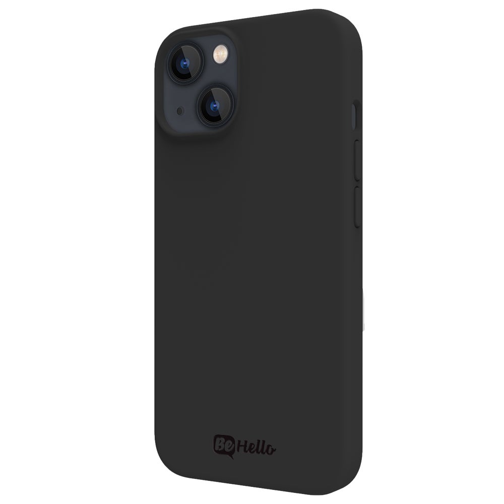 BeHello iPhone 14 Soft touch case met magnetische ring zwart
