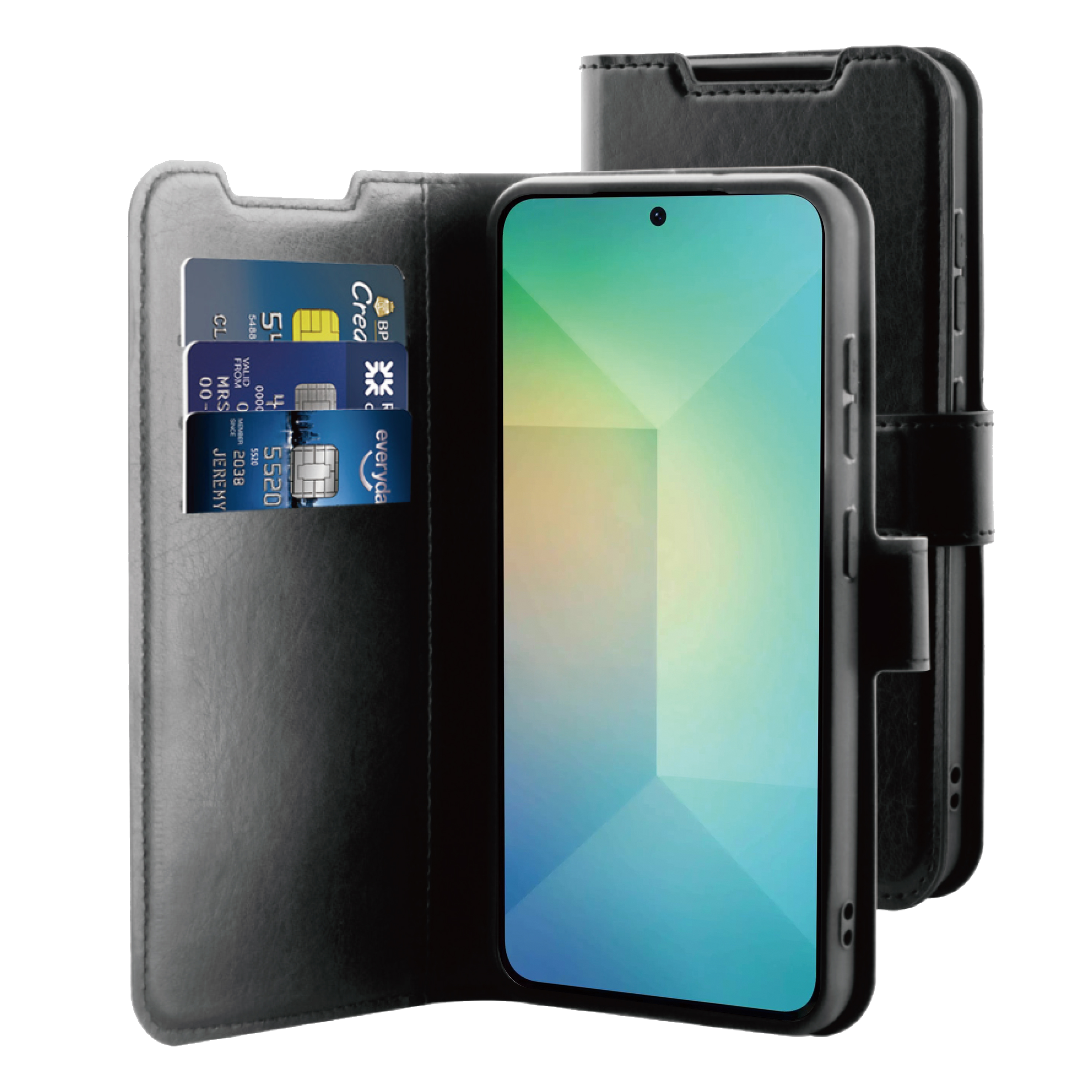 BeHello Samsung Galaxy S25+ Gel wallet case zwart