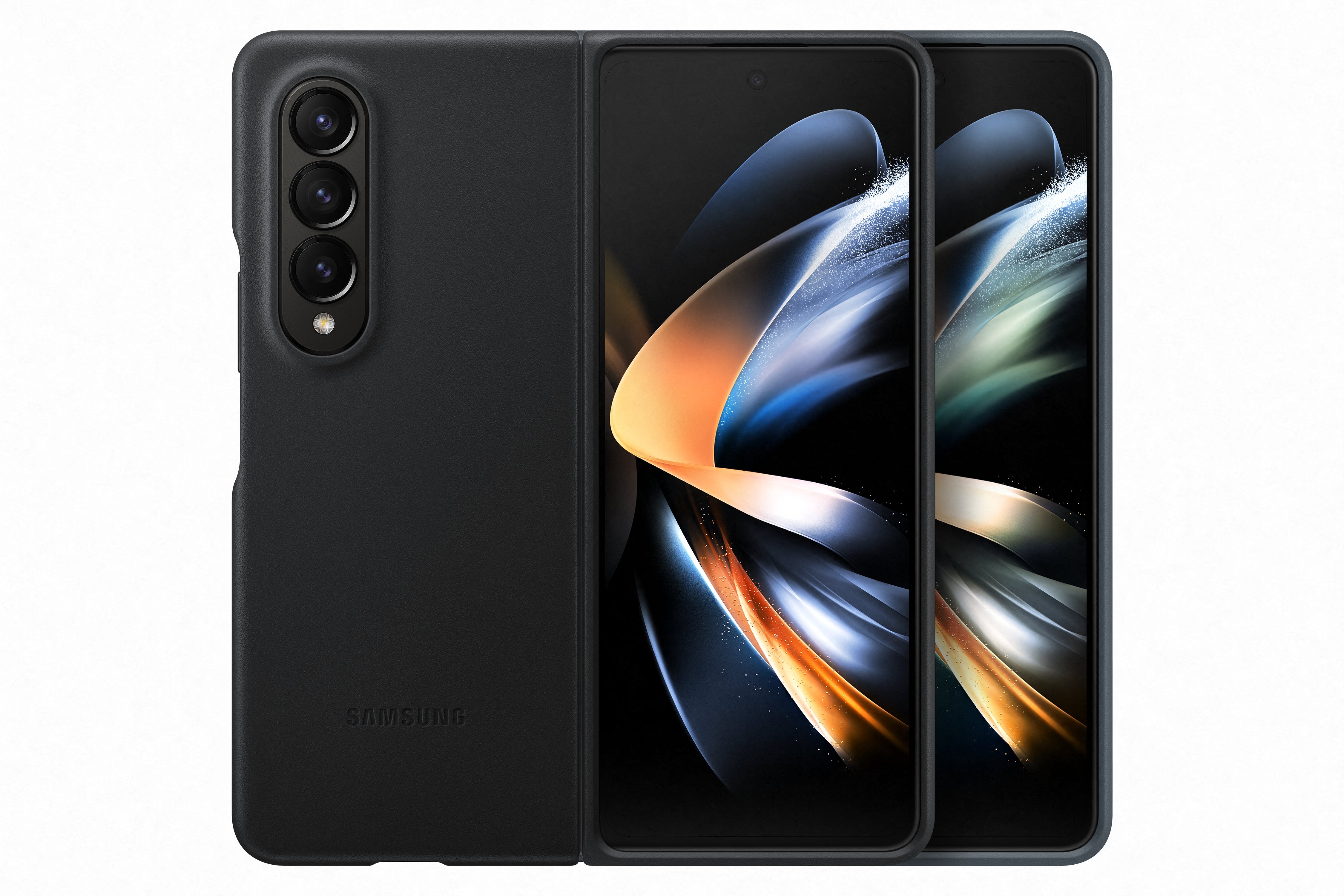 Samsung Galaxy Z Fold4 Leather case zwart
