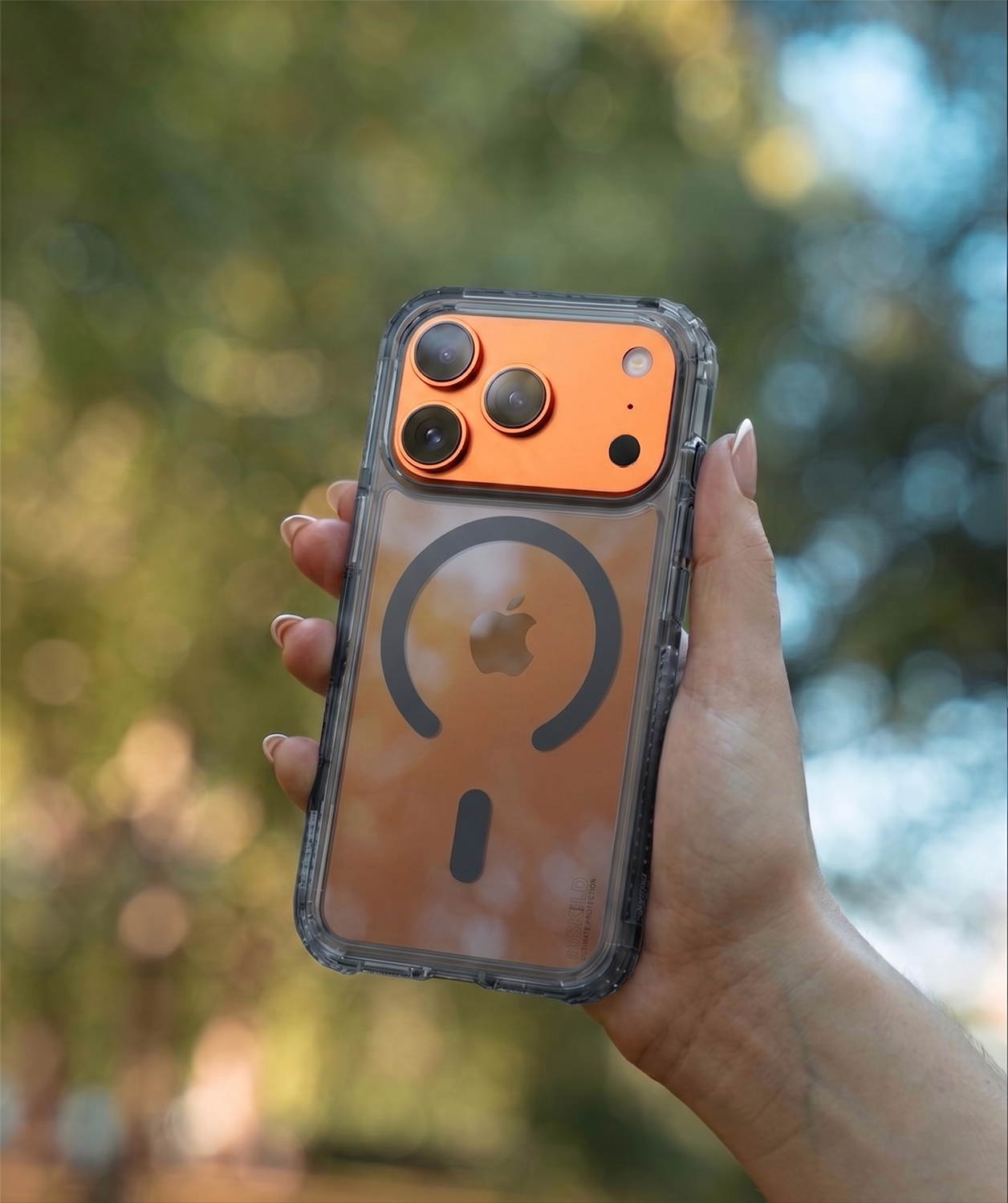 SoSkild iPhone 17 Pro Max Defend heavy impact case met magnetische ring grijs