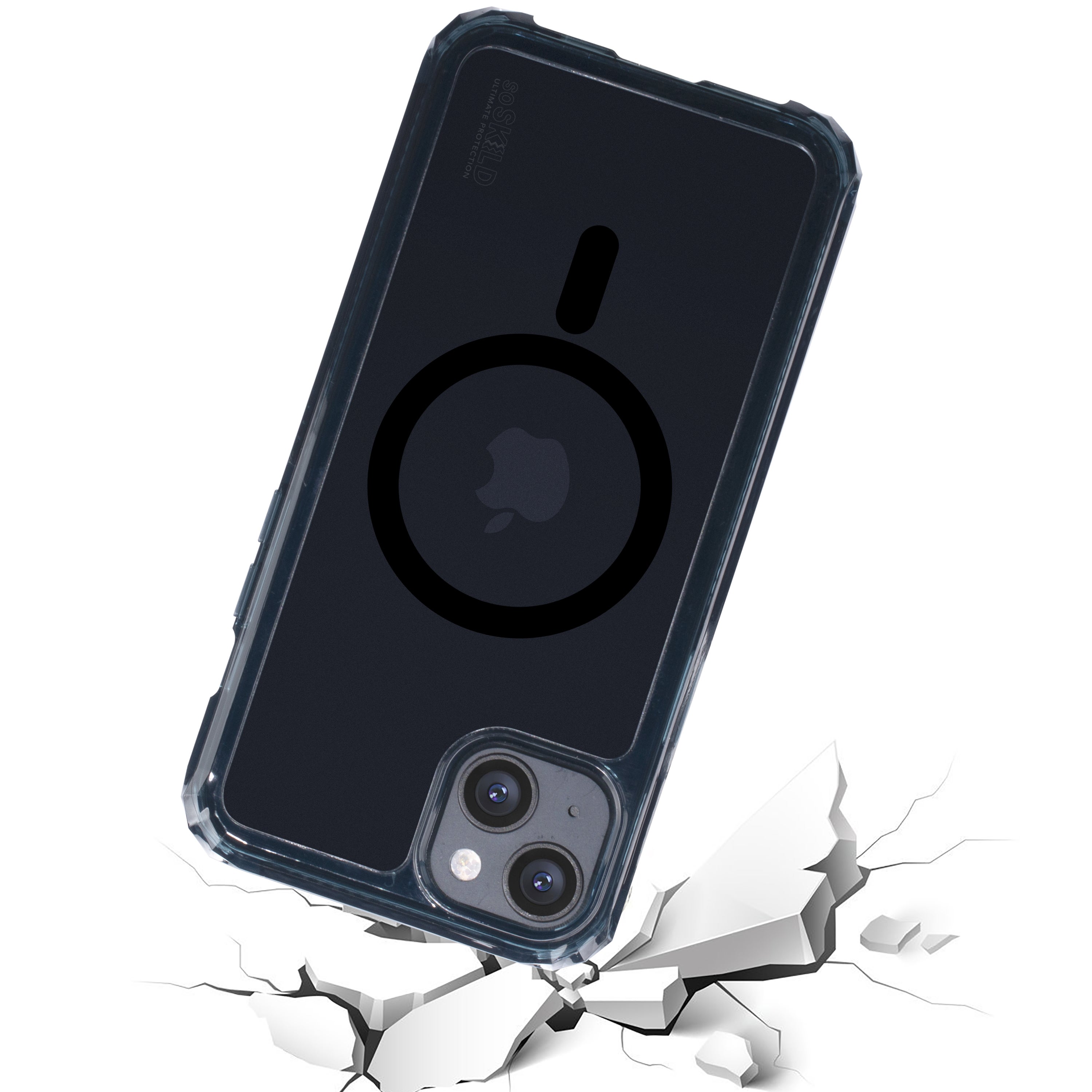 SoSkild iPhone 14 Plus Defend heavy impact case met magnetische ring grijs