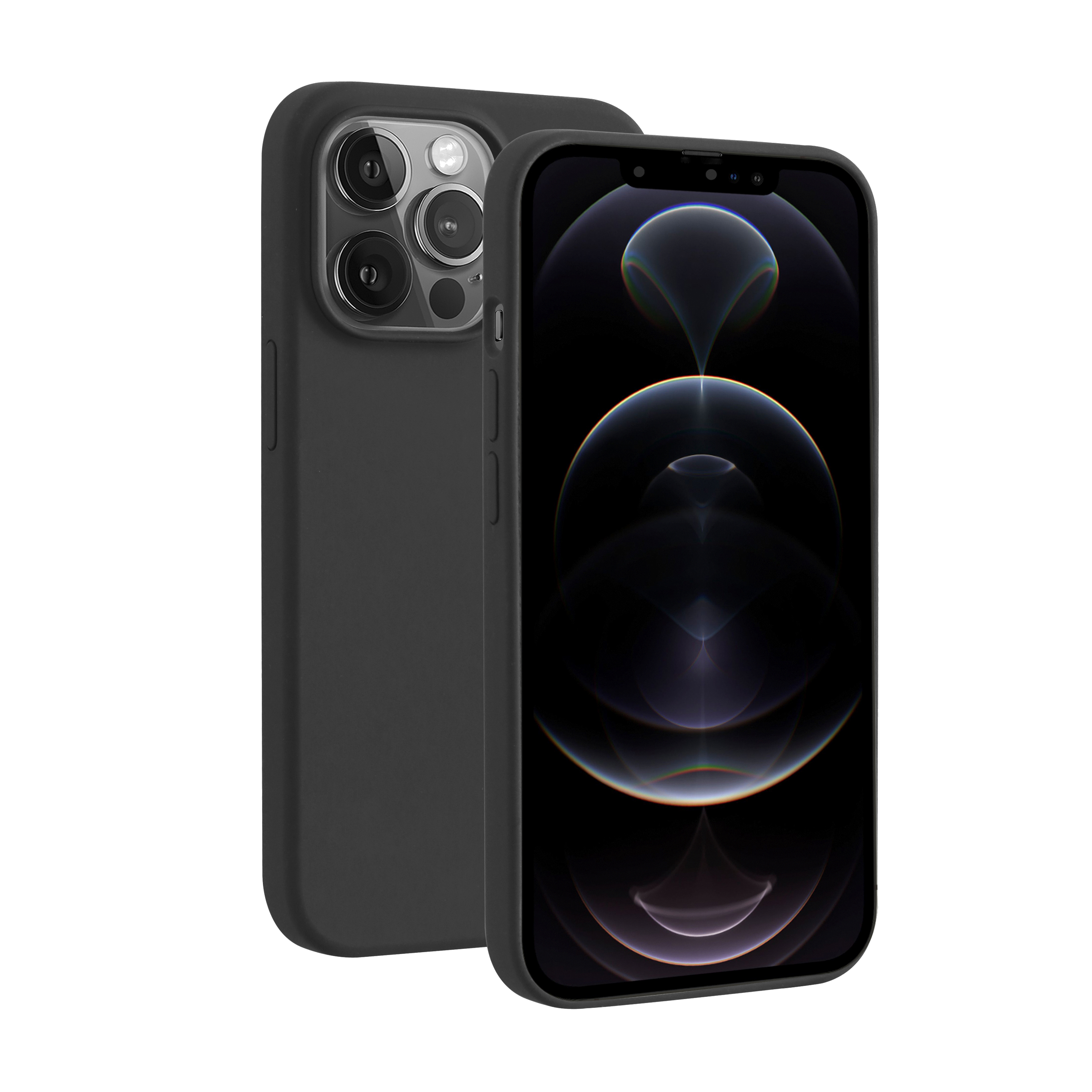 BeHello iPhone 13 Pro Max Liquid Silicone case zwart
