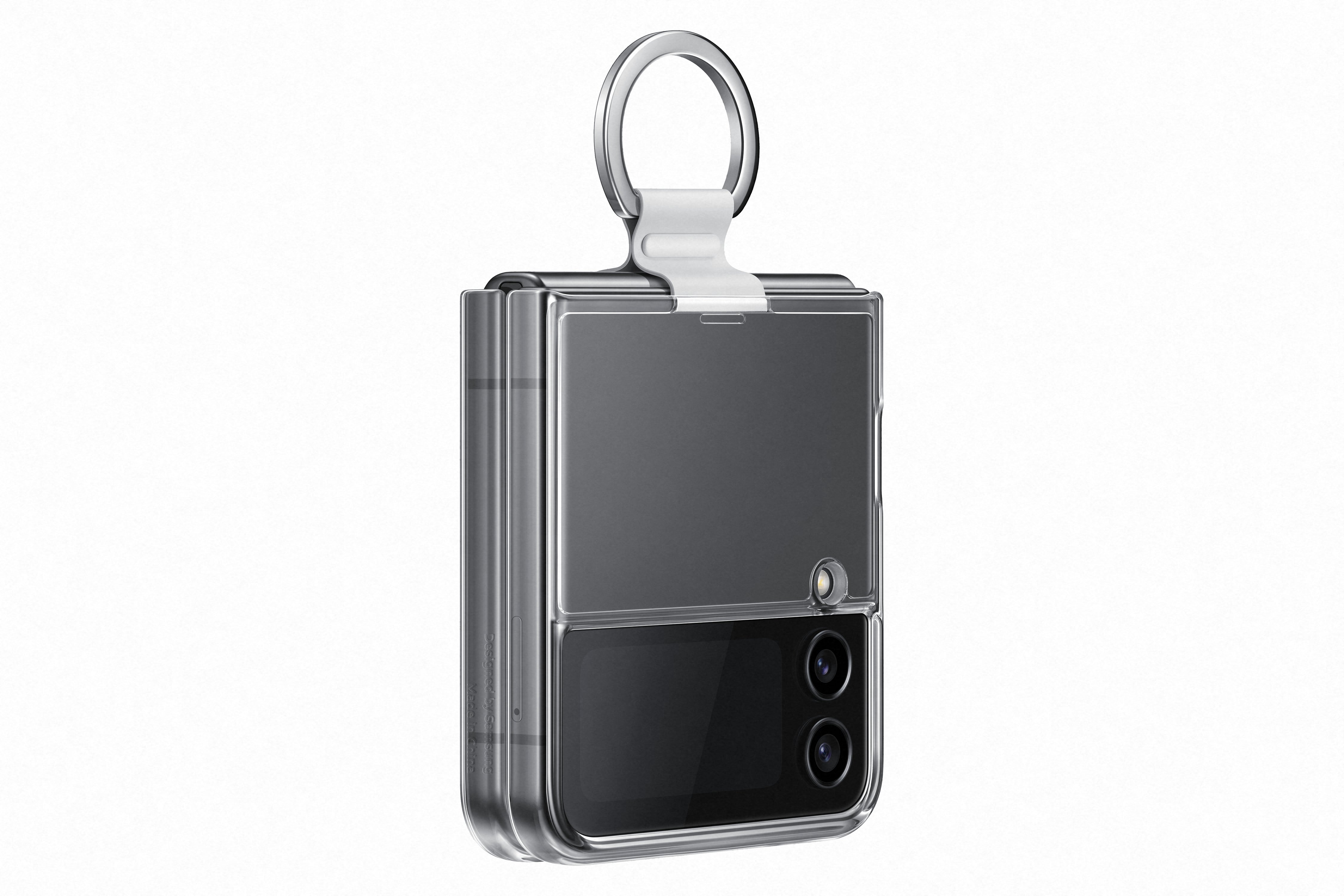 Samsung Galaxy Z Flip4 Clear case met ring transparant