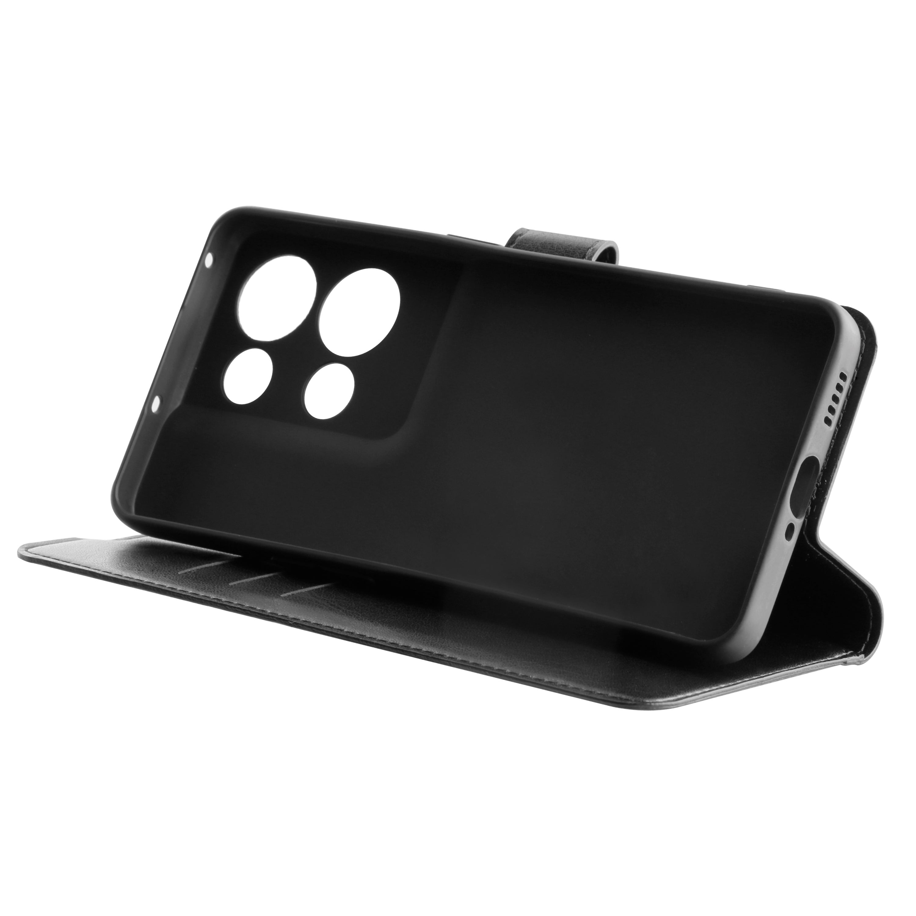 BeHello Oppo Reno 8 Gel wallet case zwart