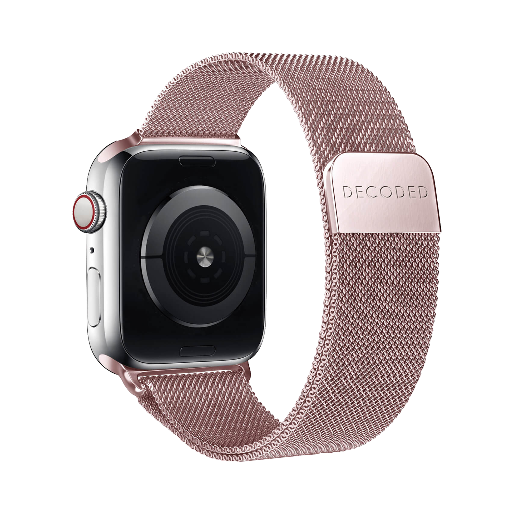 Decoded Milan Traction bandje voor Apple Watch (1e t/m 10e generatie/SE) 45/44/42 mm rose gold