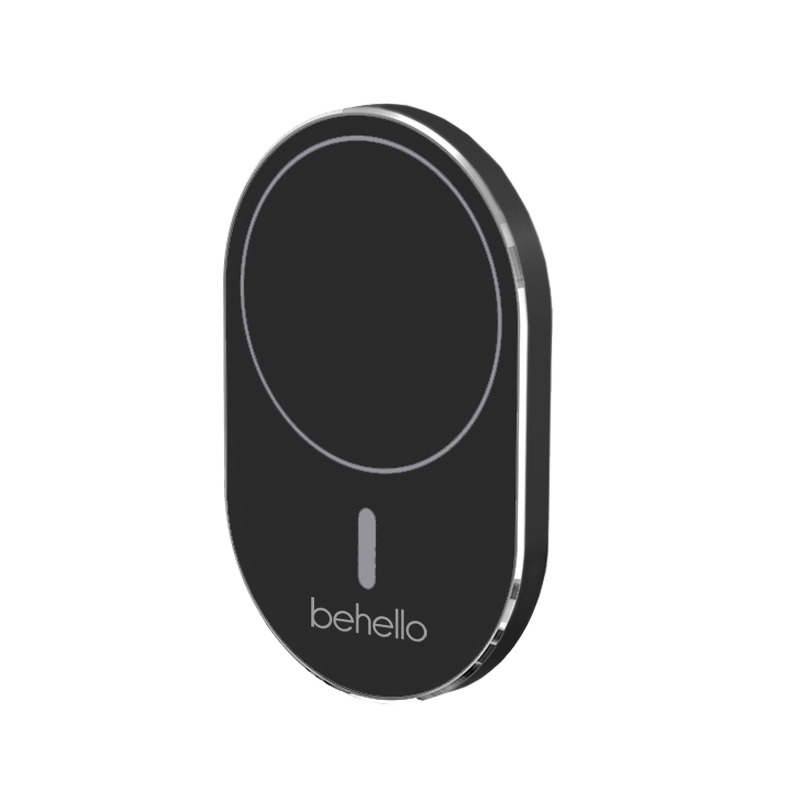 BeHello Draadloze autolader met magnetische ring zwart