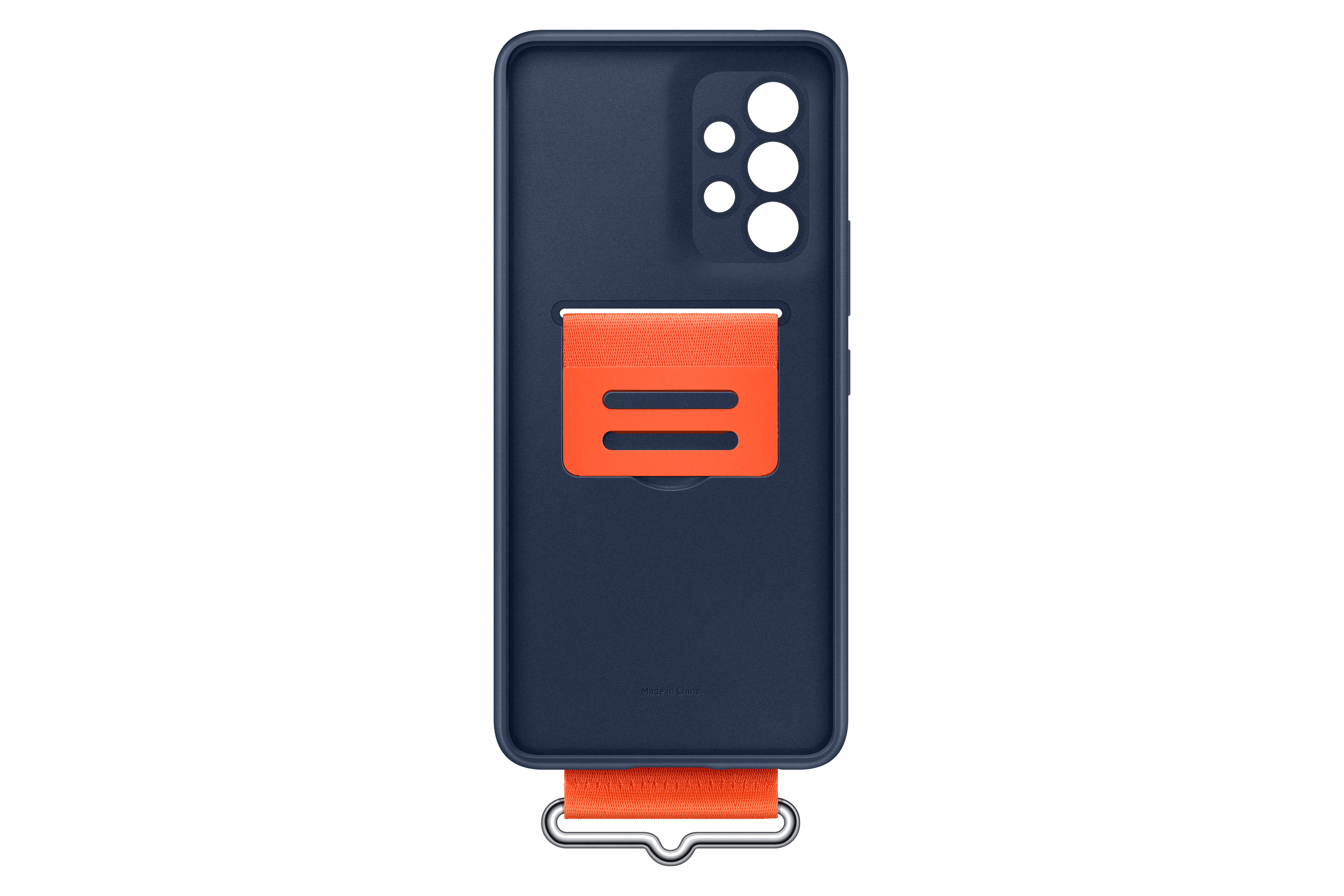 Samsung Galaxy A53 Silicone case met strap navy