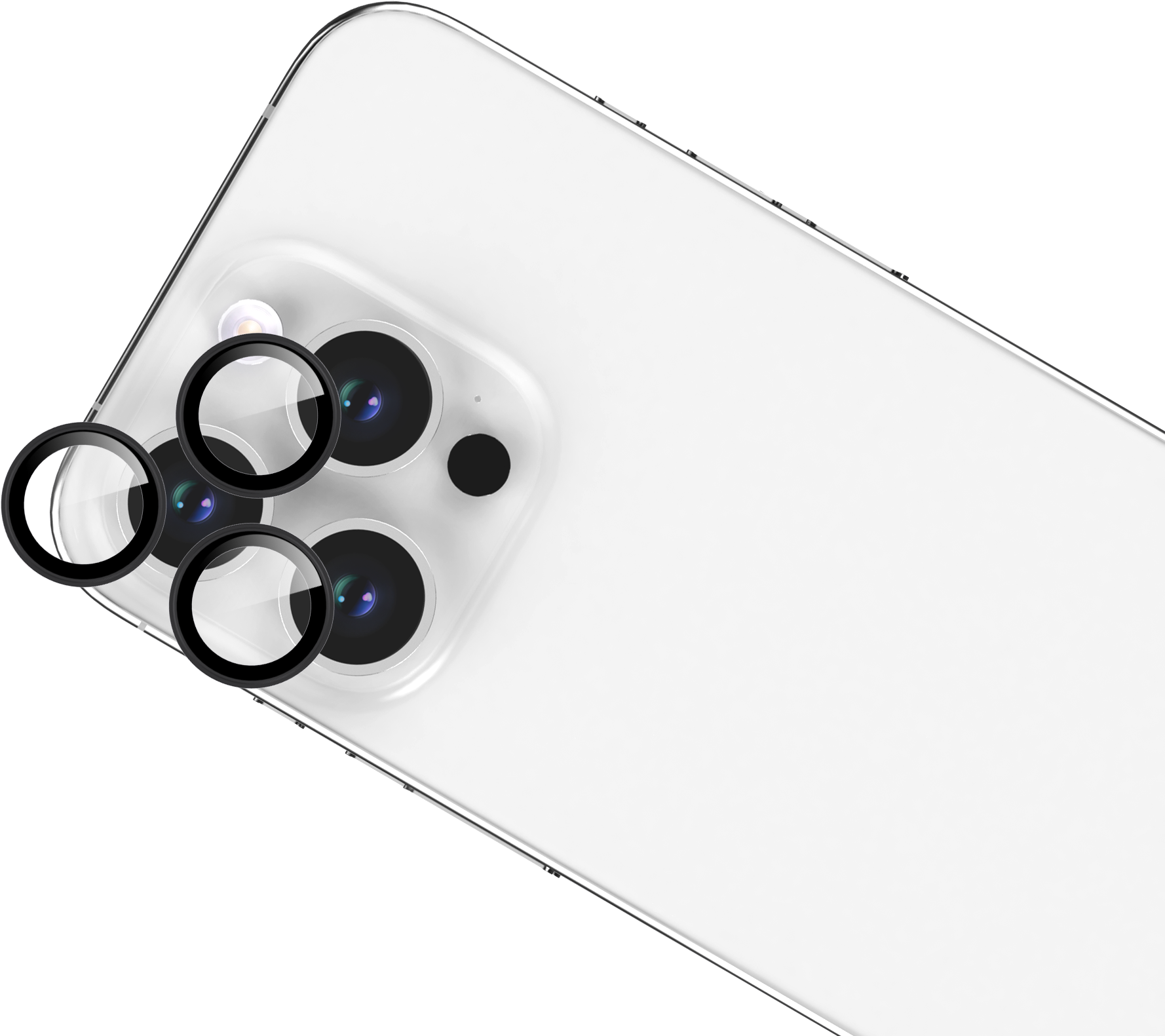 BeHello iPhone 15 Pro/15 Pro Max/14 Pro/14 Pro Max Camera lens protector zwart
