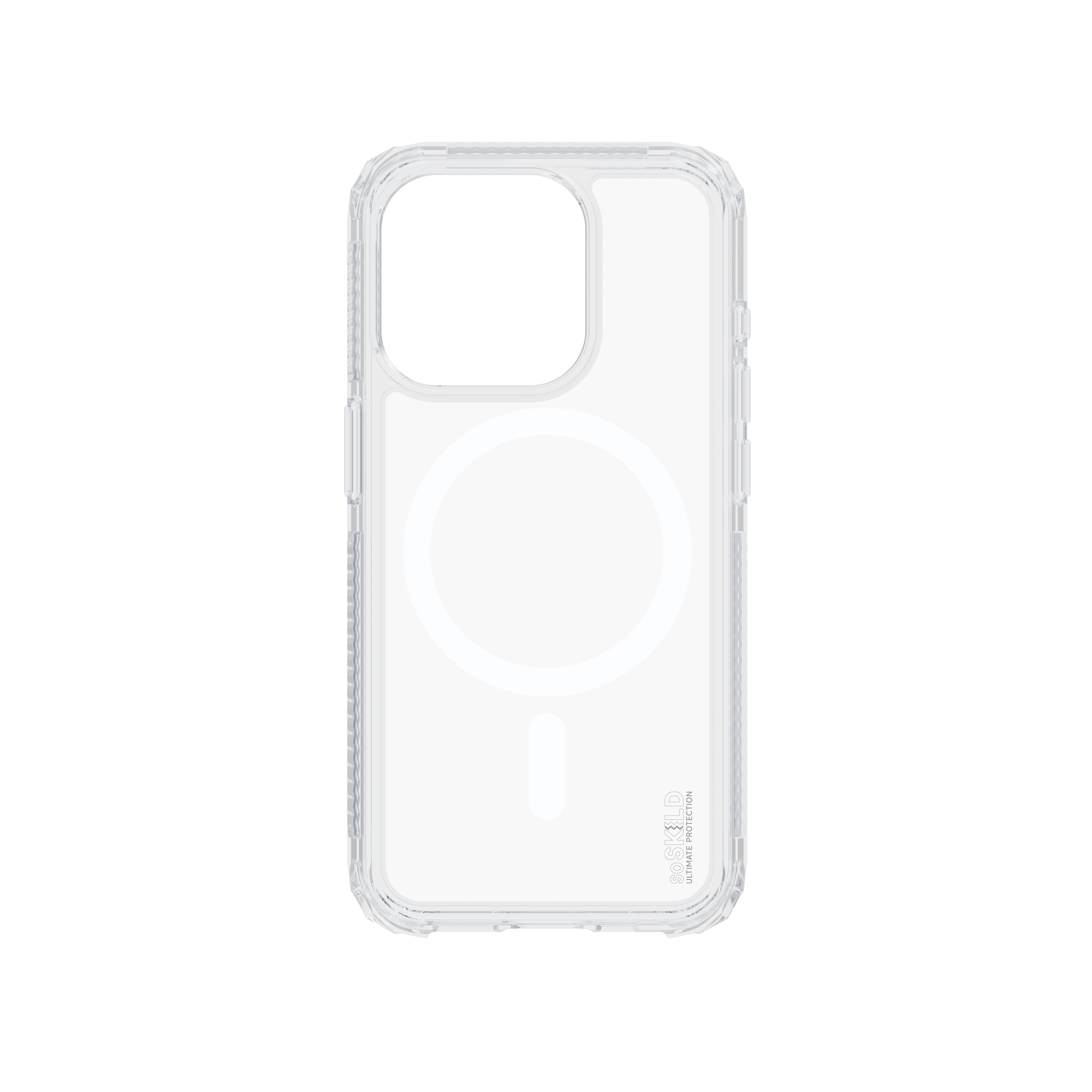 SoSkild iPhone 15 Pro Defend heavy impact case met magnetische ring transparant
