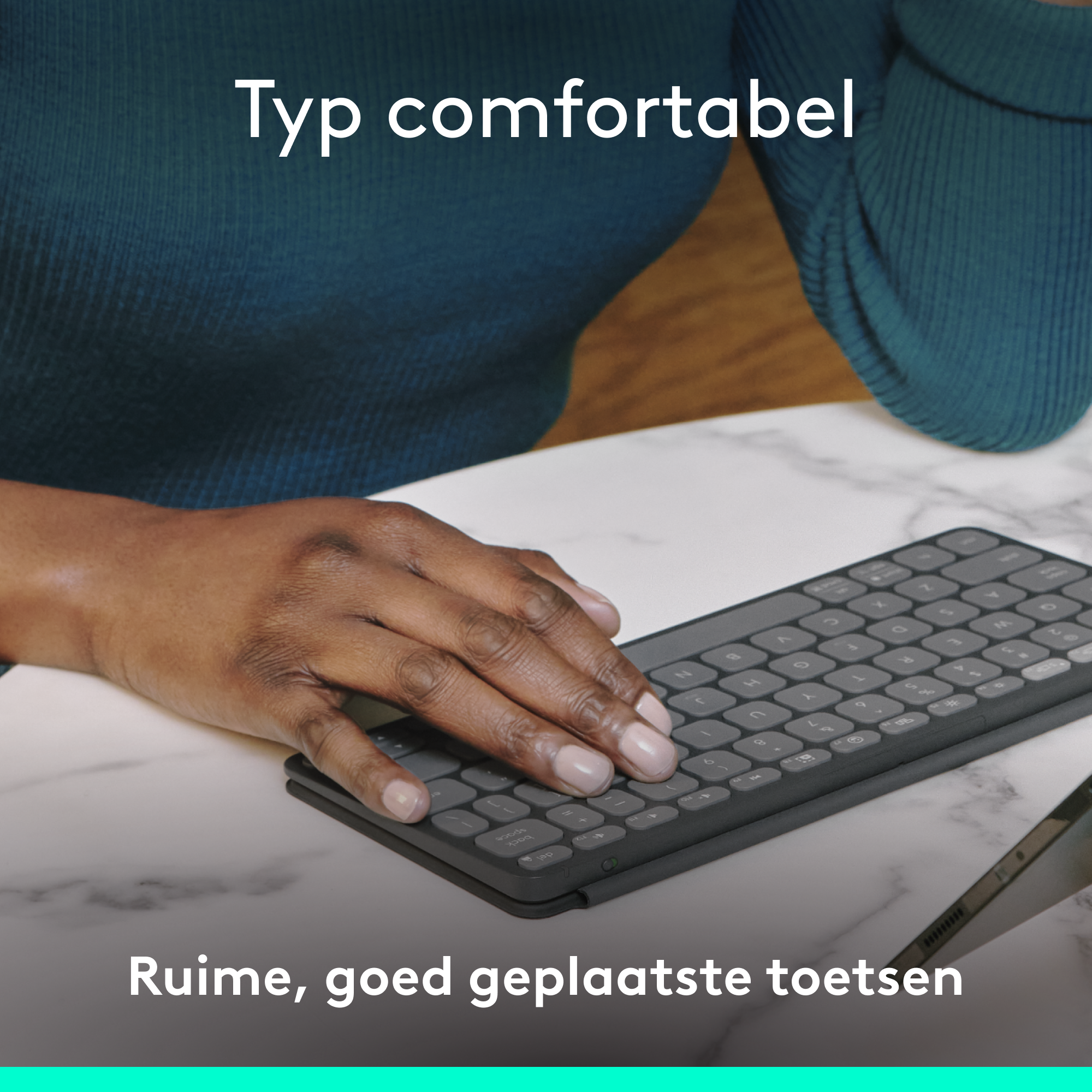 Logitech iPad Keys-To-Go 2 draadloos toetsenbord US grijs