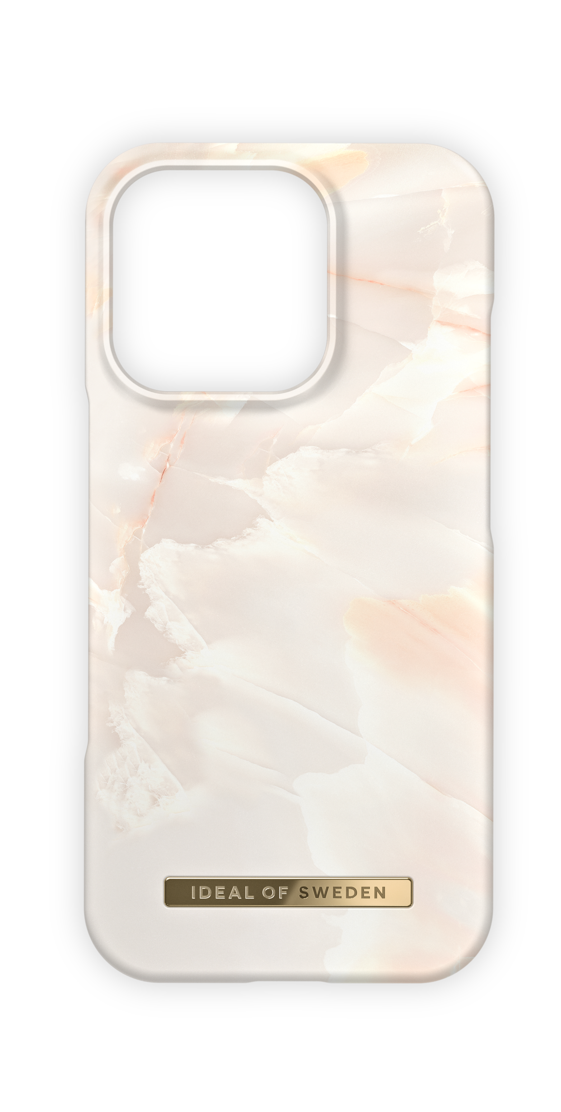 iDeal of Sweden iPhone 16 Pro Fashion back case met magnetische ring rose pearl marble