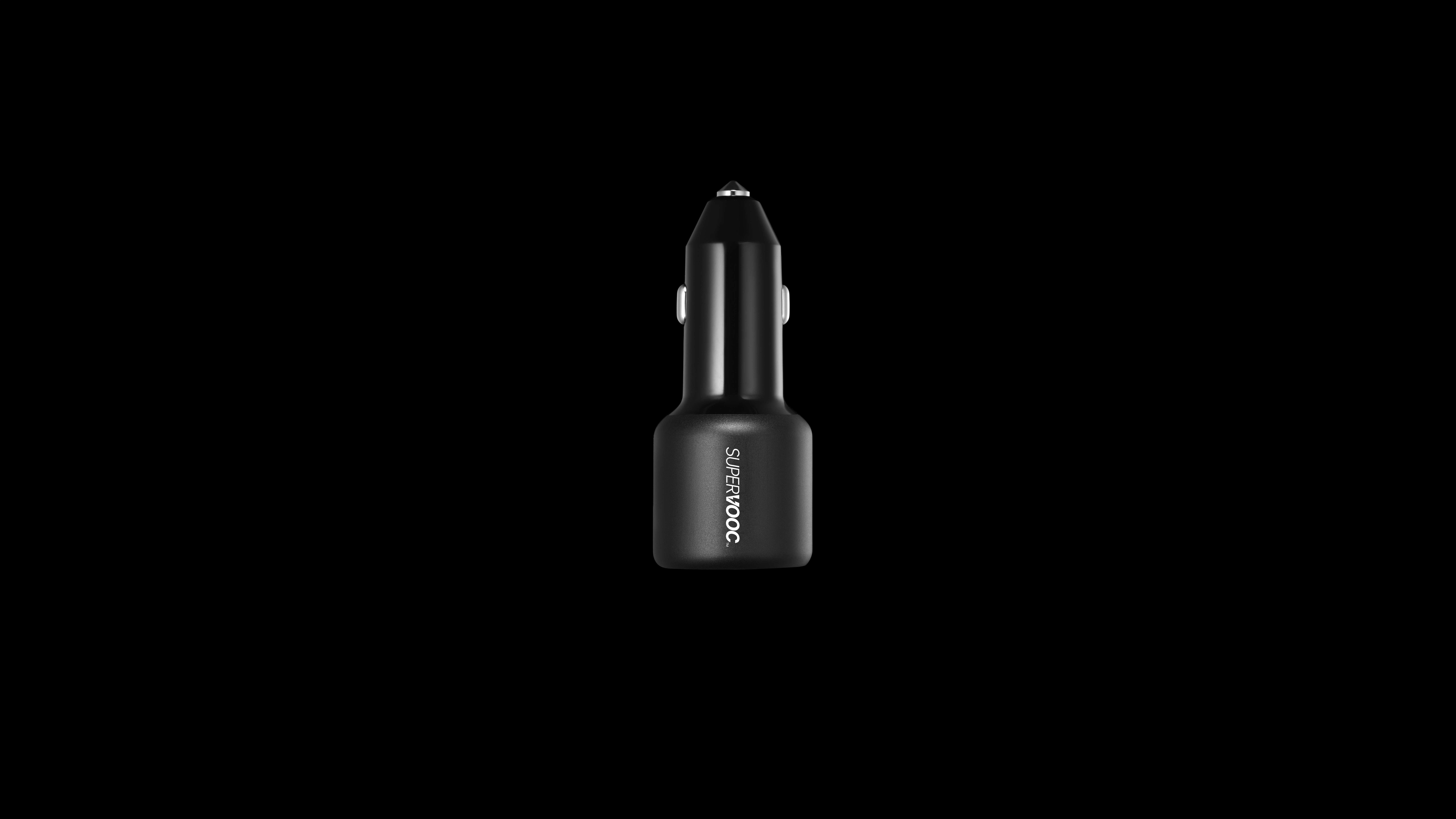 OPPO SUPERVOOC autolader 80W met 2 poorten (USB-C en USB-A) zwart