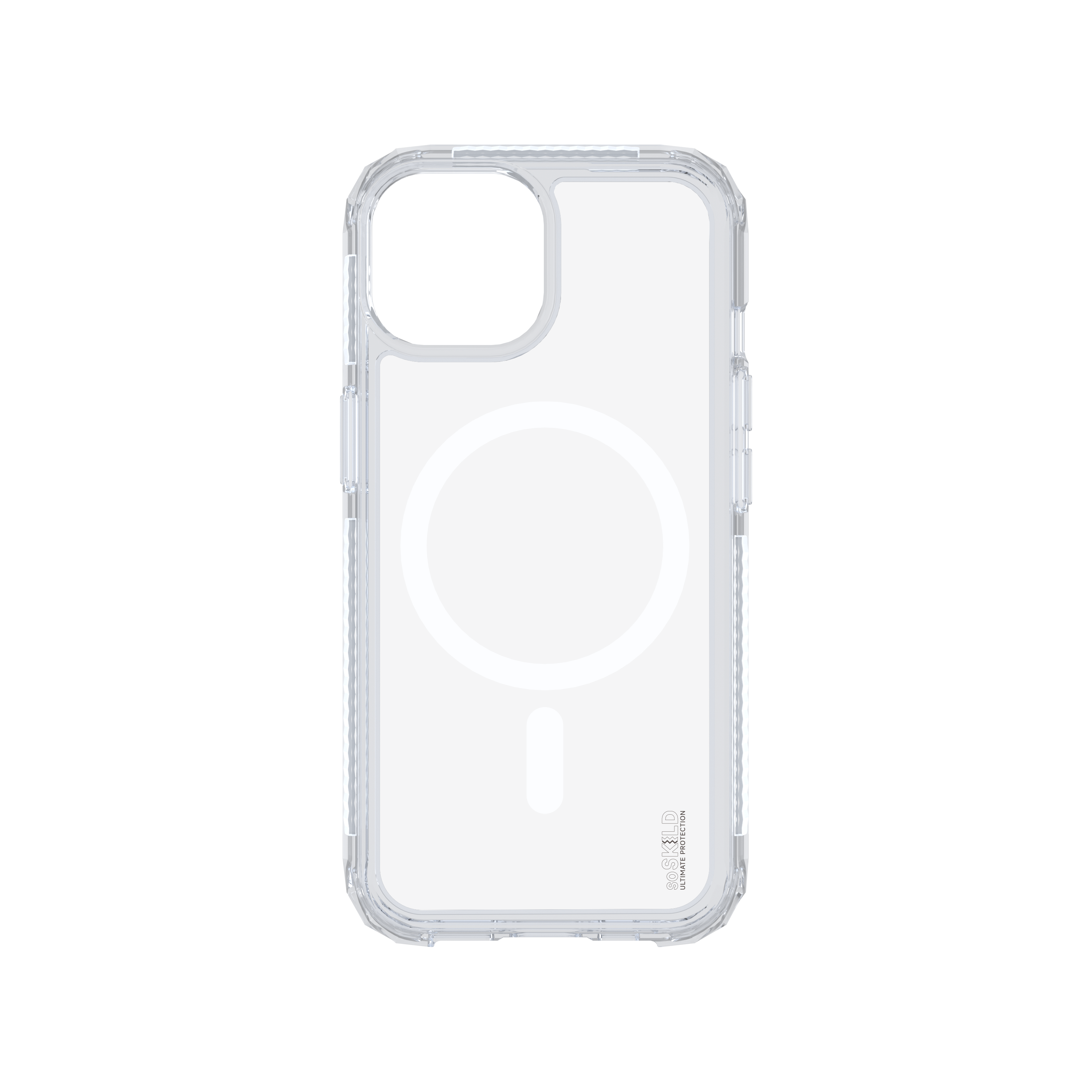SoSkild iPhone 15 Defend heavy impact case met magnetische ring transparant