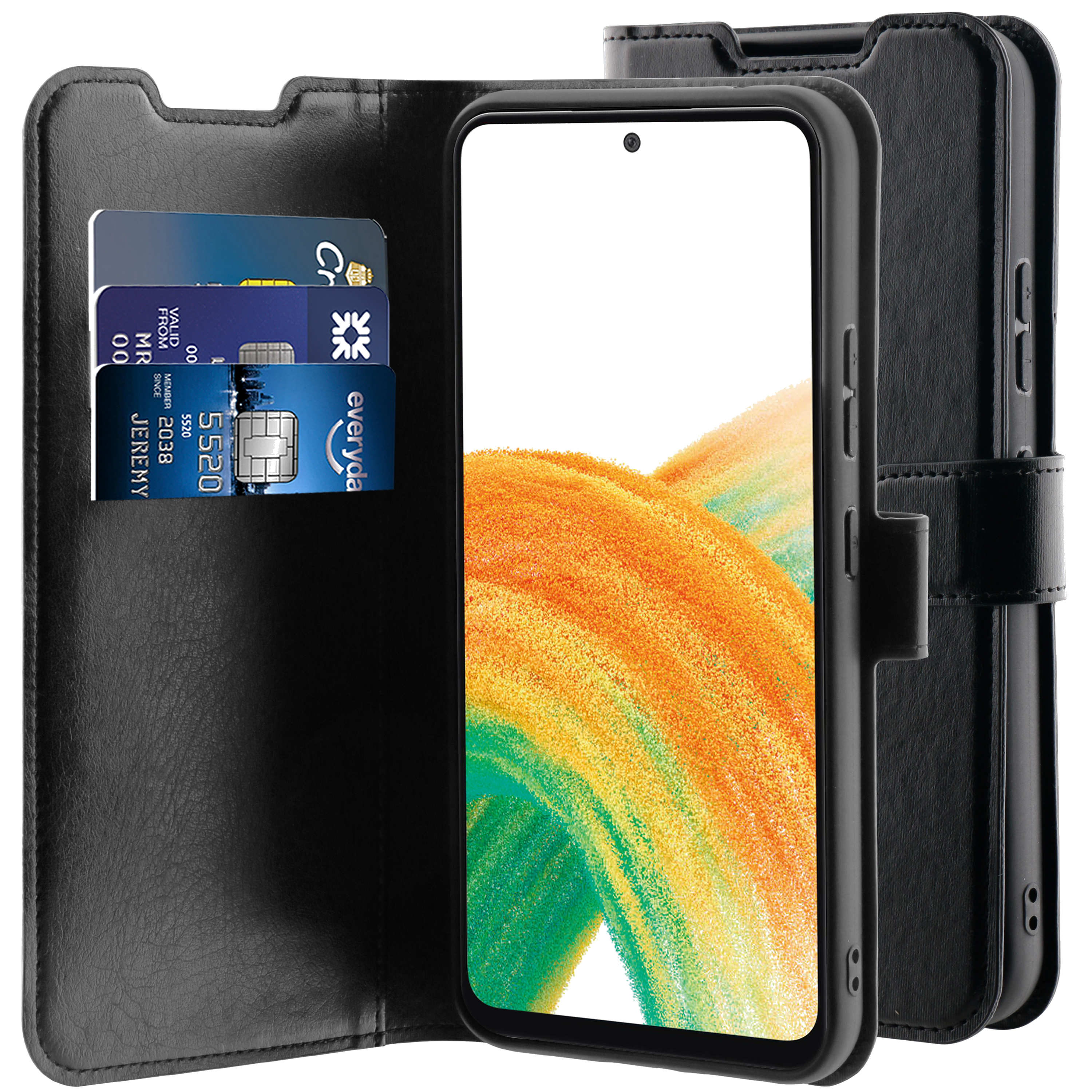 BeHello Samsung Galaxy A34 Gel wallet case zwart