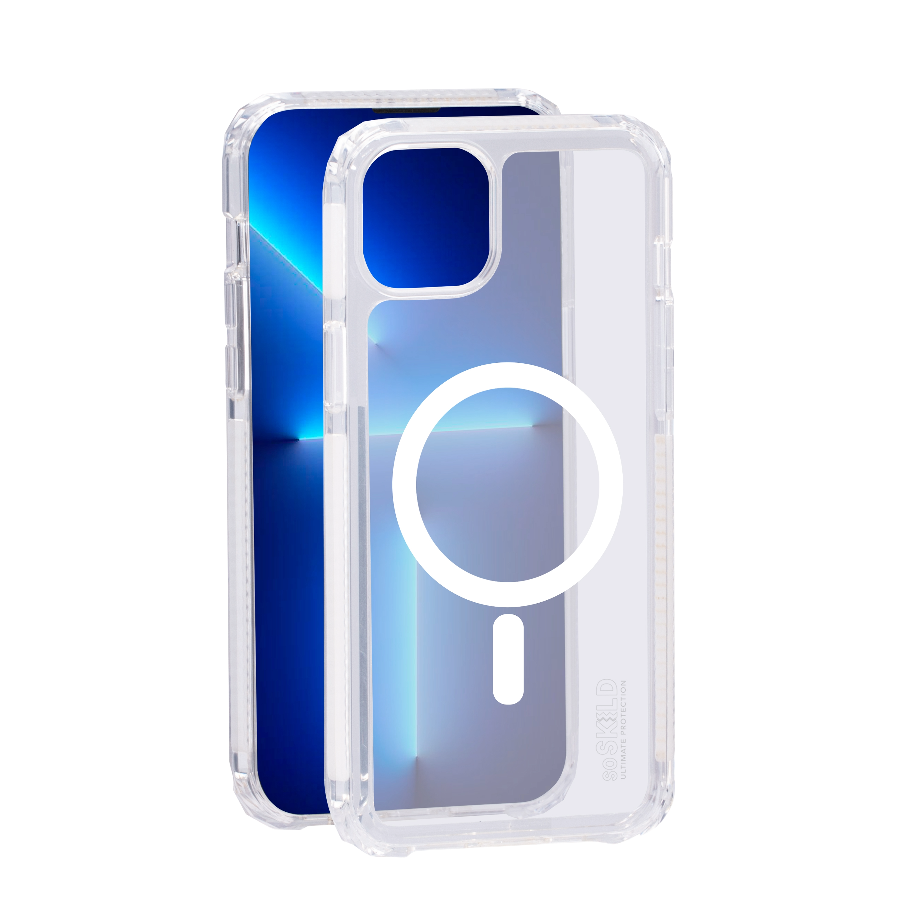 SoSkild iPhone 14 Defend heavy impact case met magnetische ring transparant