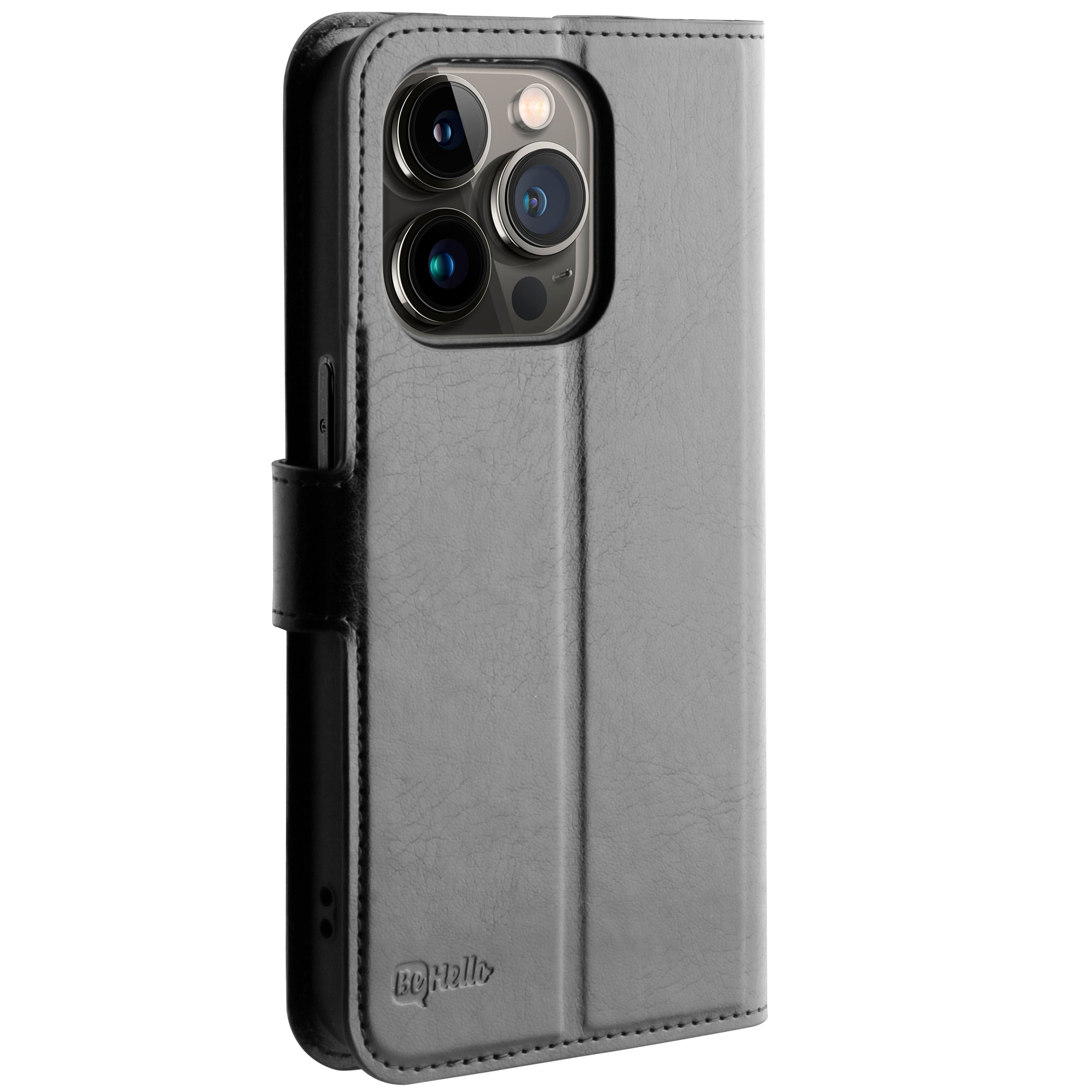 BeHello iPhone 14 Pro Gel wallet case zwart