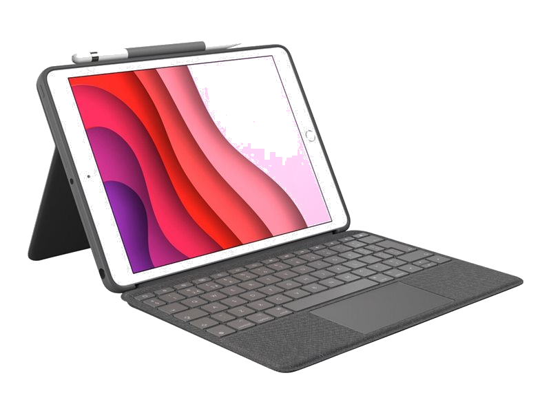 Logitech iPad (10e generatie) Combo touch toetsenbordcase QWERTY grijs