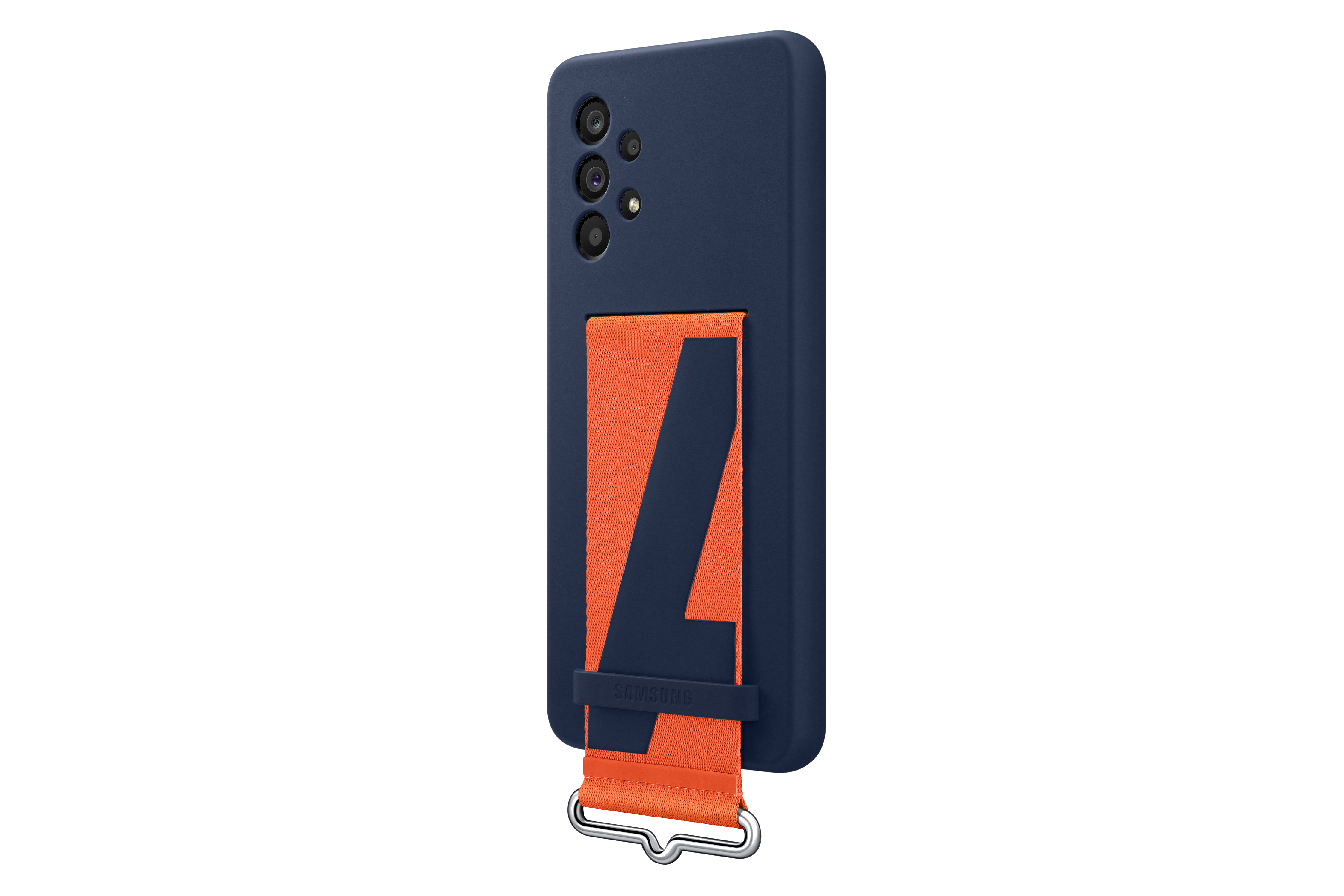 Samsung Galaxy A53 Silicone case met strap navy