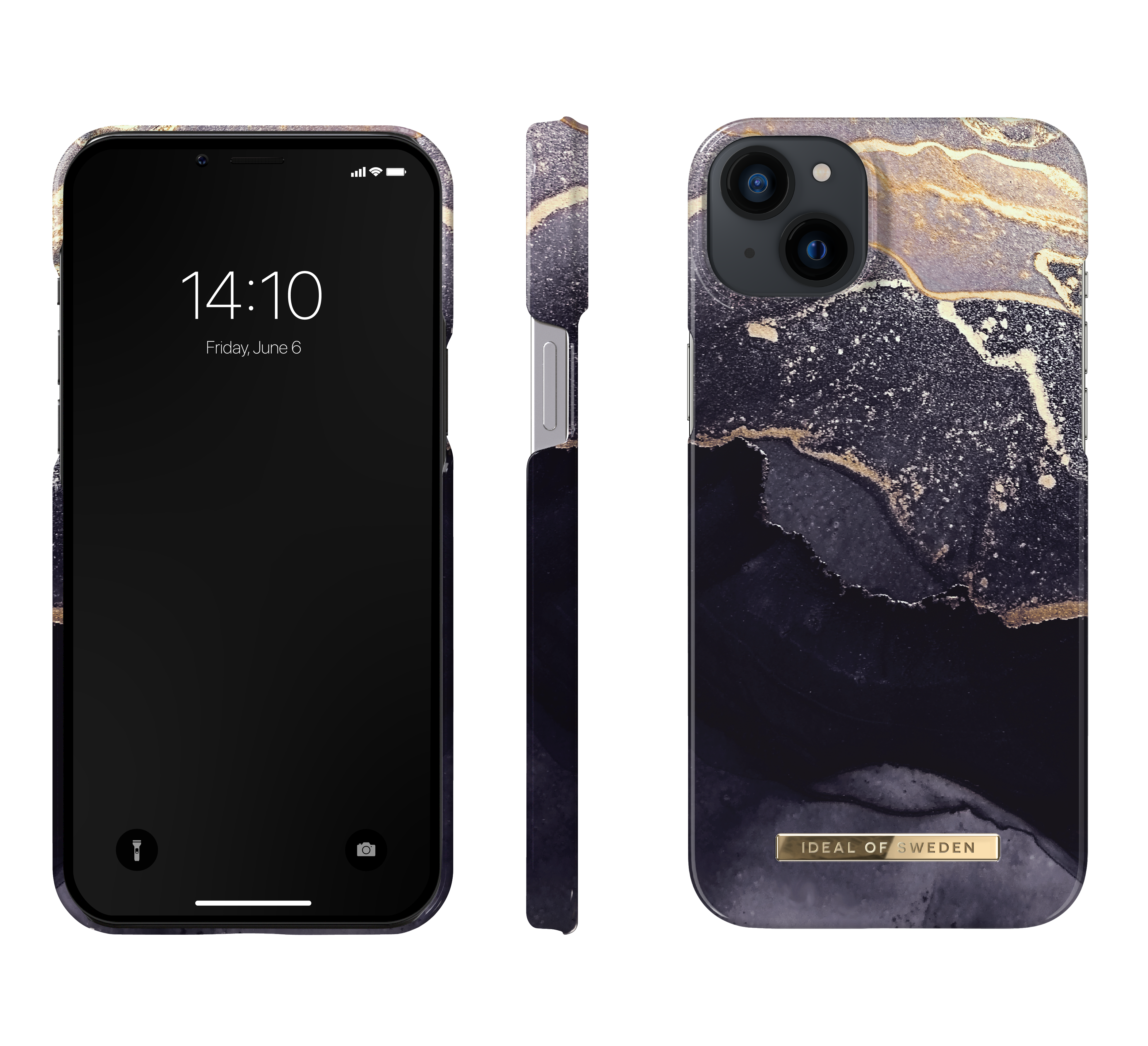 iDeal of Sweden iPhone 14 Plus Fashion back case met magnetische ring golden twilight