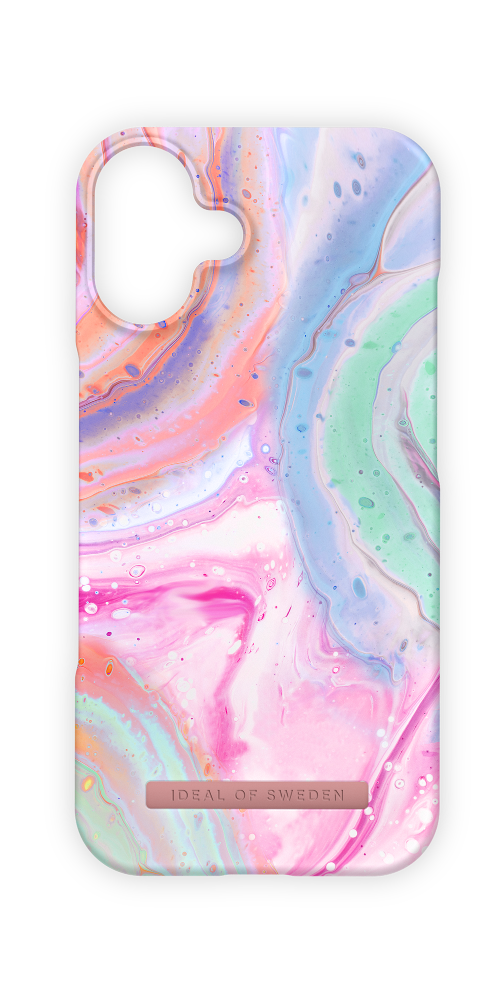 iDeal of Sweden iPhone 16 Plus Fashion back case met magnetische ring pastel marble