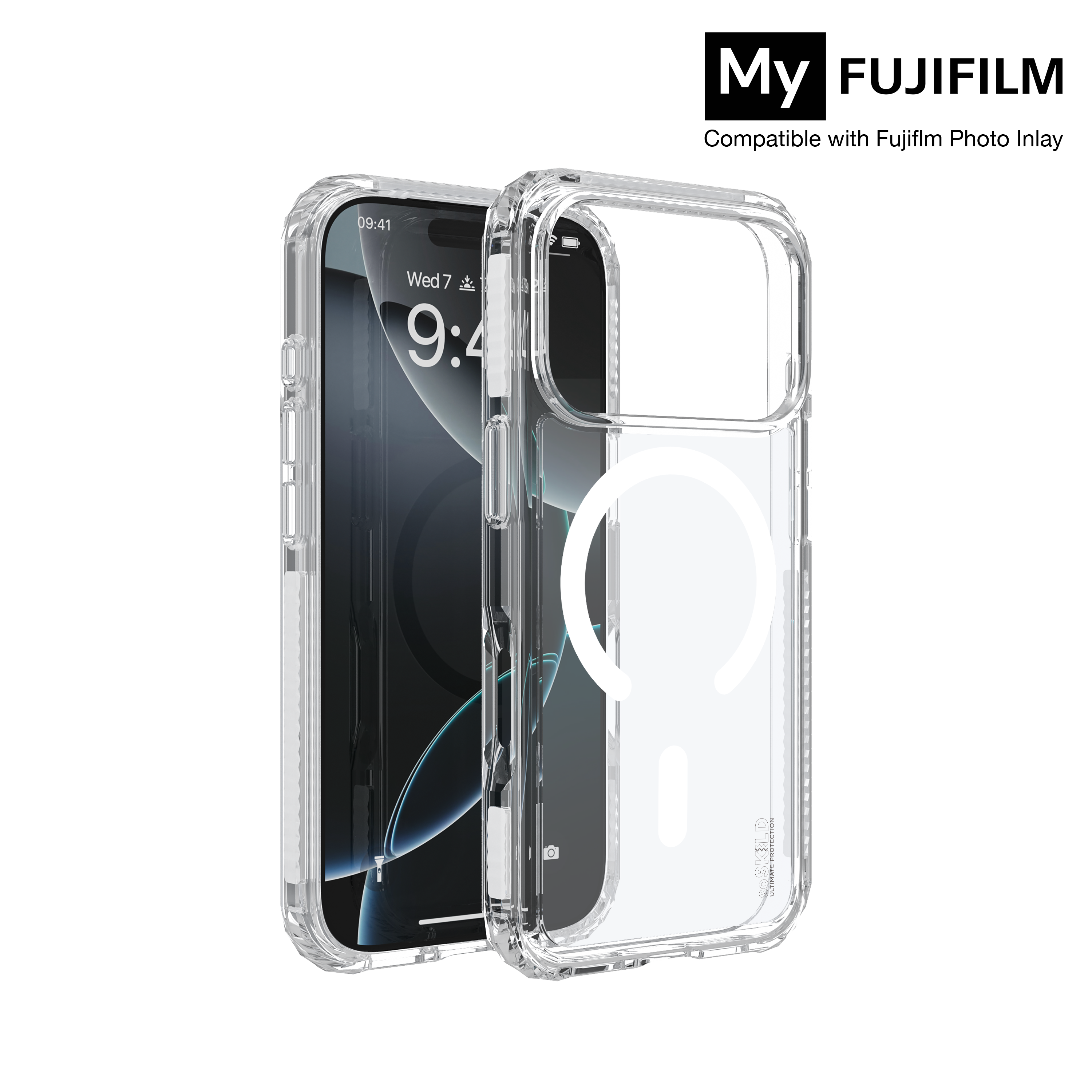 SoSkild iPhone 17 Pro Defend heavy impact case met magnetische ring transparant