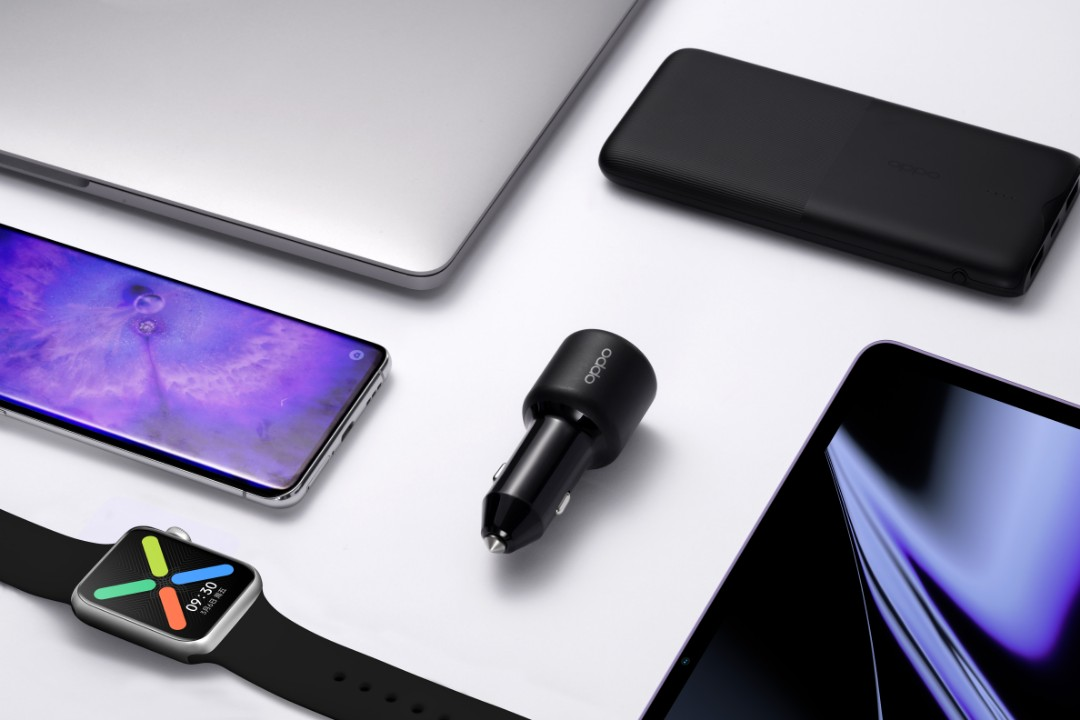 OPPO SUPERVOOC autolader 80W met 2 poorten (USB-C en USB-A) zwart