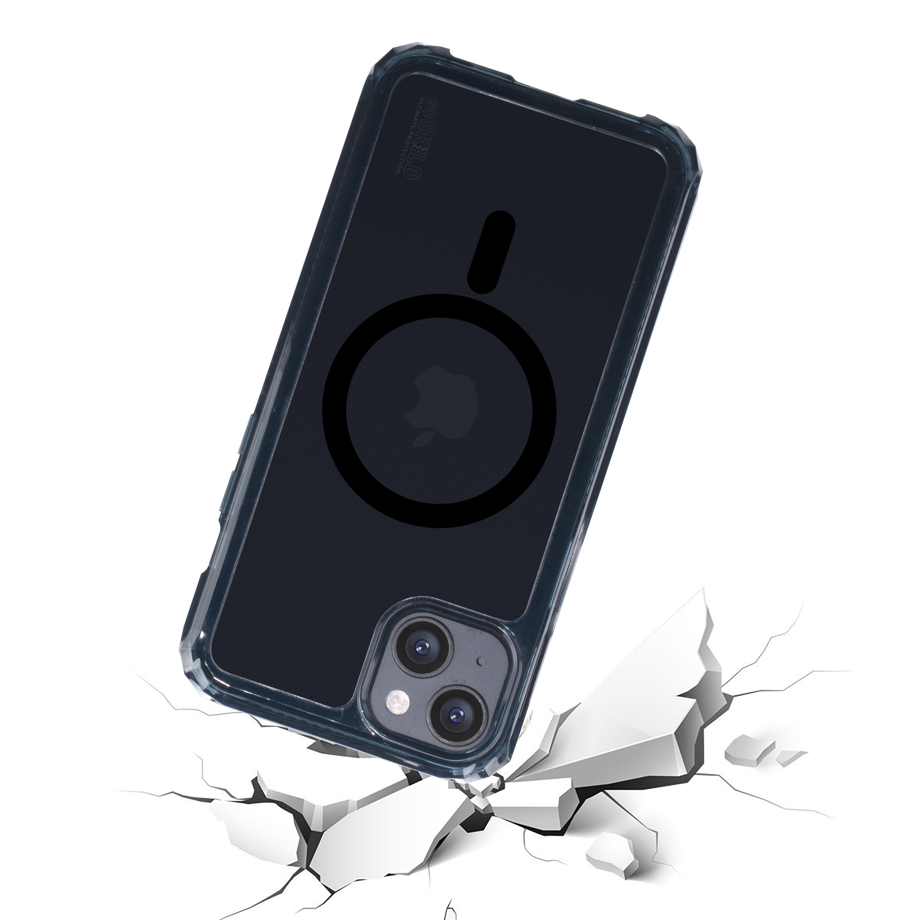 SoSkild iPhone 14 Pro Defend heavy impact case met magnetische ring grijs
