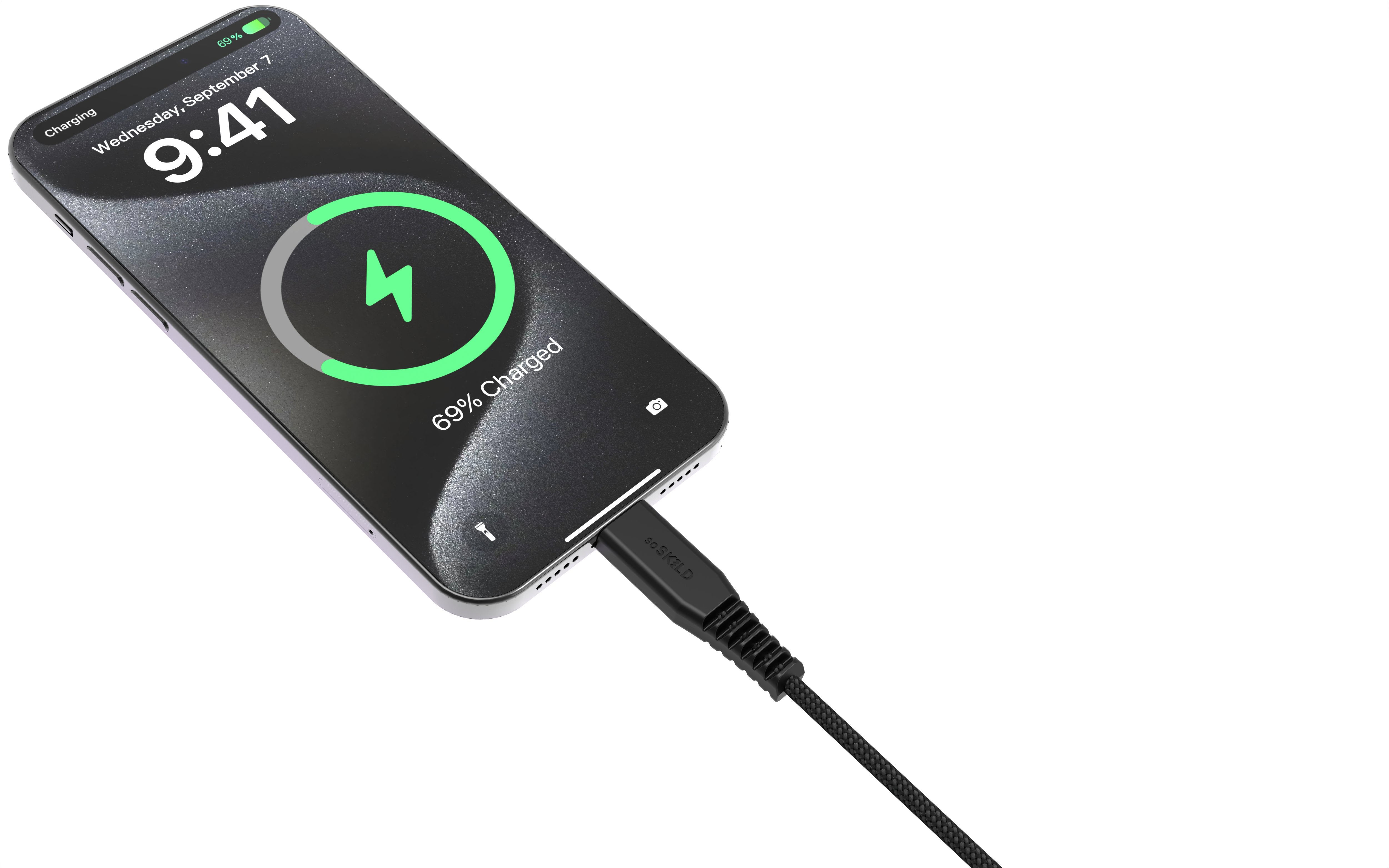 SoSkild Ultimate 4K Video Cable USB-C naar USB-C 240W verstevigde kabel 1,5m zwart