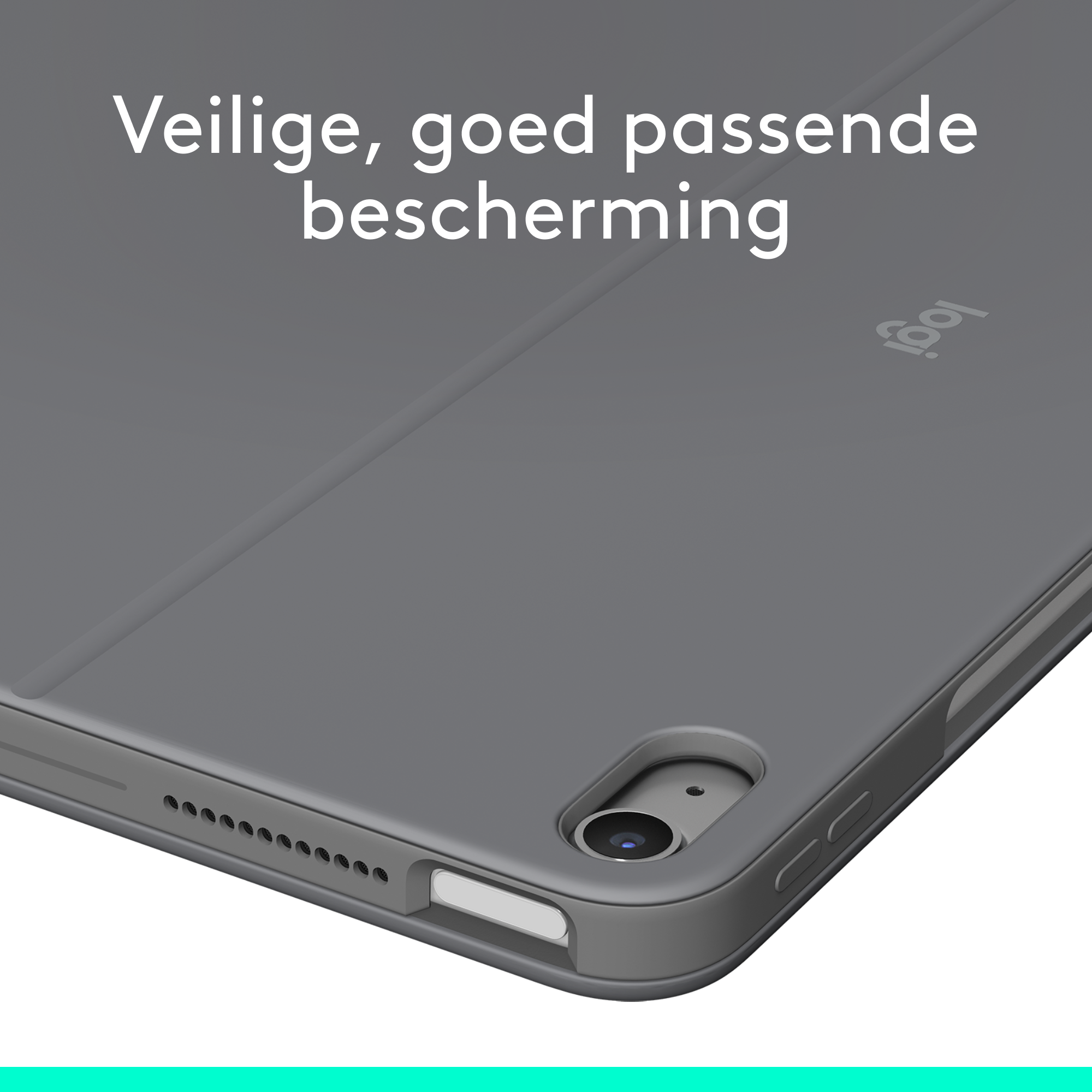 Logitech iPad Air 13 inch (M2) Combo touch toetsenbordcase UK grijs